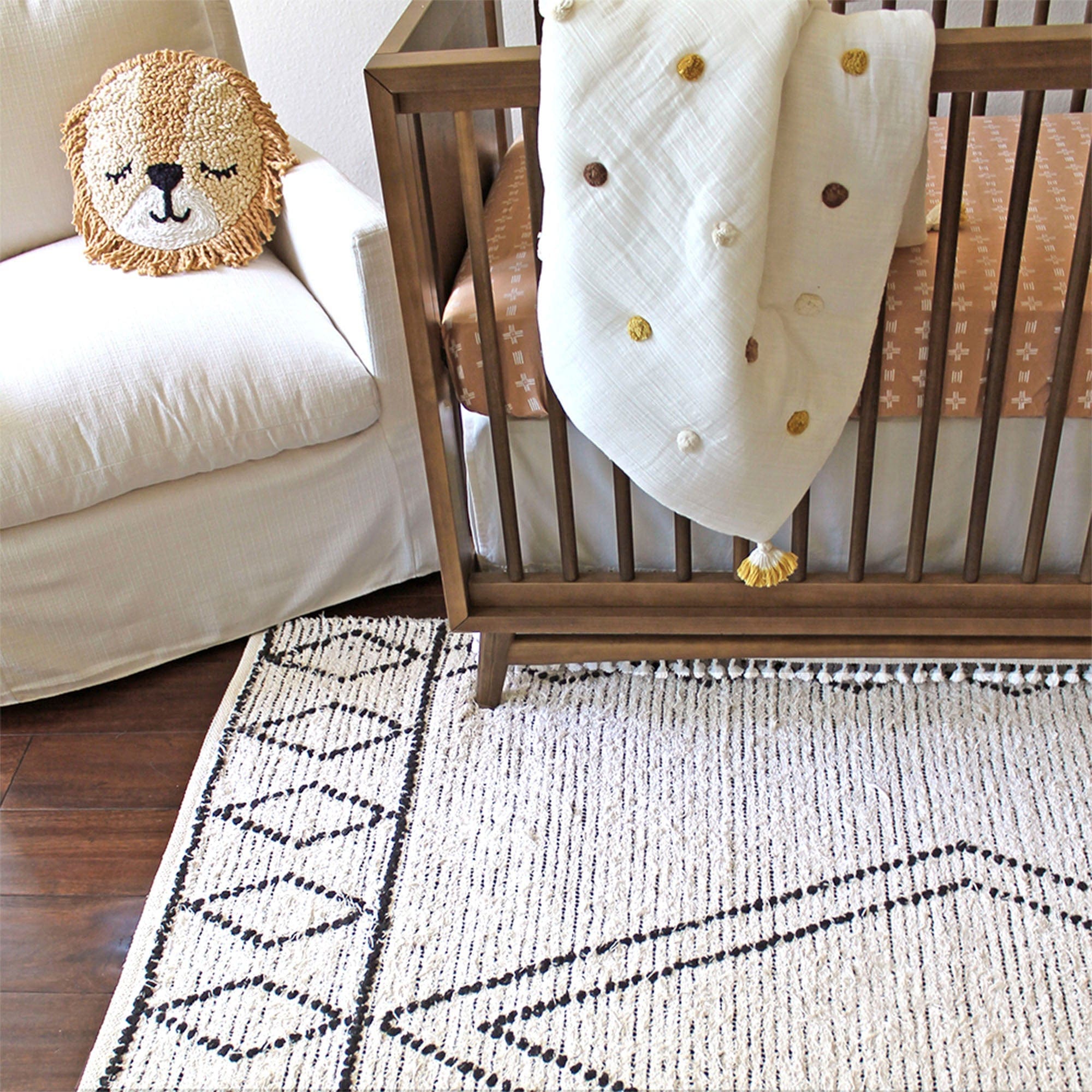 Soft and Plush Crane Baby Ezra Rug - Non-Slip Nursery Rug for Kids Room, Playroom & Baby Shower Gift - Perfect for Crawling, Playtime & Nursery Decor