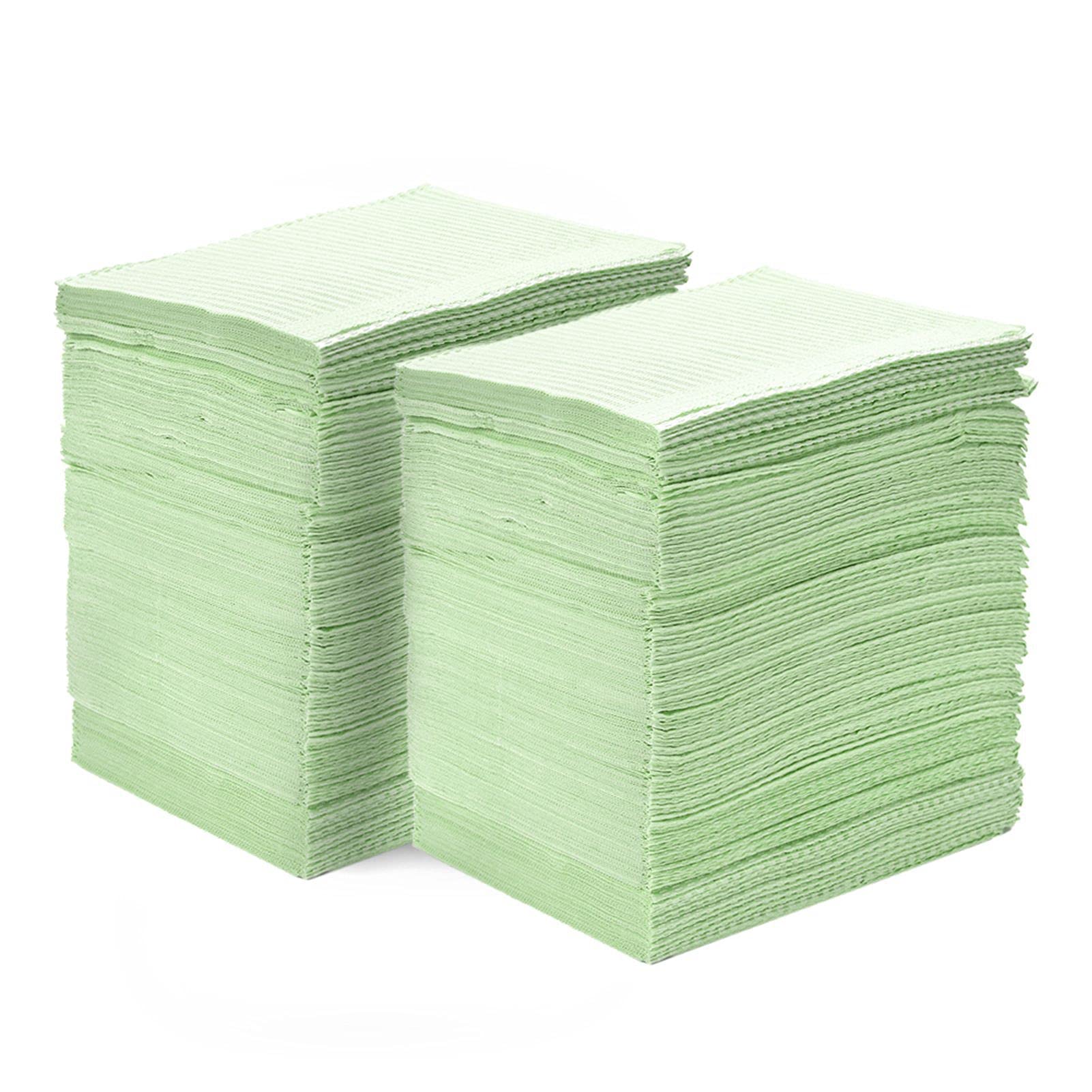 125Pcs Disposable Nail Art Table Pads - Waterproof Salon Practice Desk Protector Mats for Manicure, Pedicure & Tattoo (Green) | Ideal for Nail Salons, Home Use & Professional Training