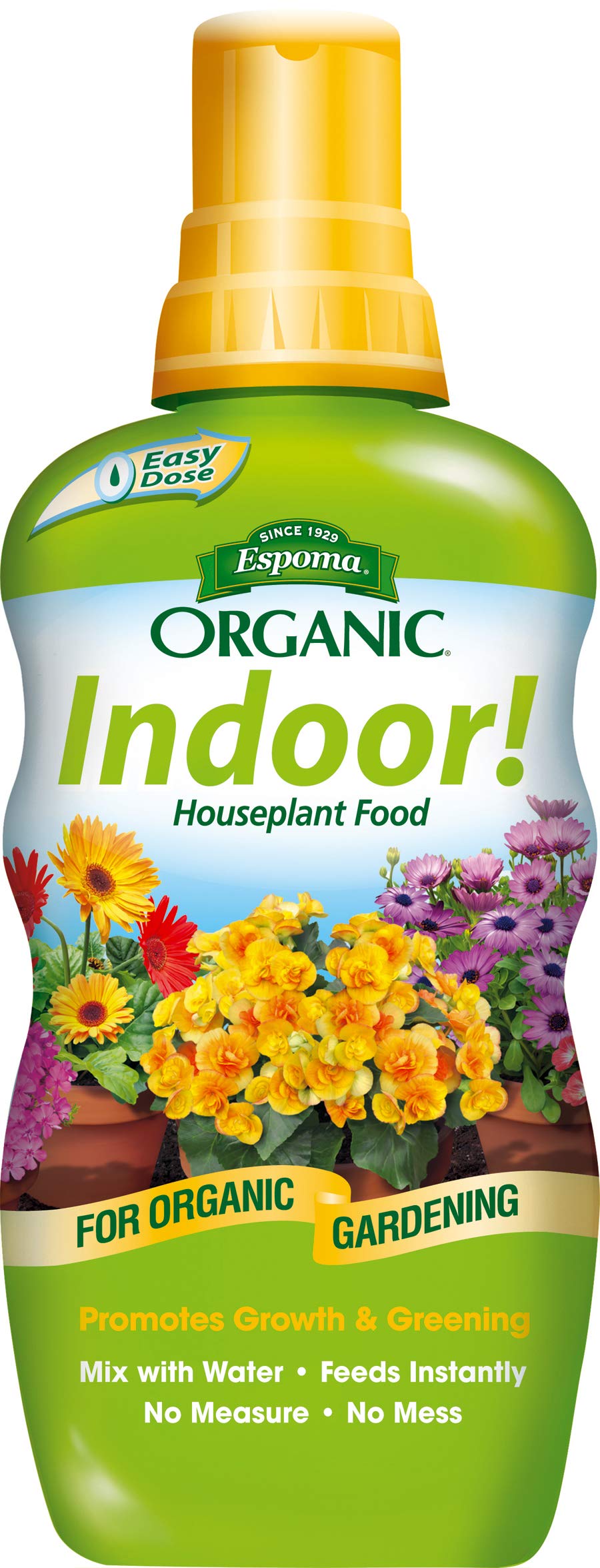 Espoma Organic Indoor Liquid Plant Food - 8 fl oz (Pack of 6) | All-Natural Houseplant Fertilizer for Pothos, Spider Plants & Peace Lilies | Perfect for Home, Office & Indoor Gardening