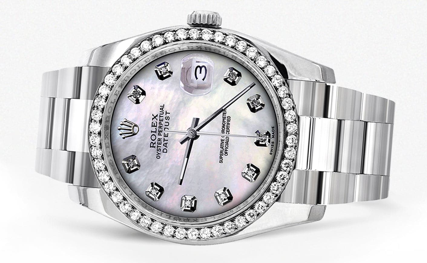 Rolex Datejust 36mm Watch with Mother of Pearl Dial & Oyster Band - Luxury Timepiece for Business, Formal Events & Special Occasions