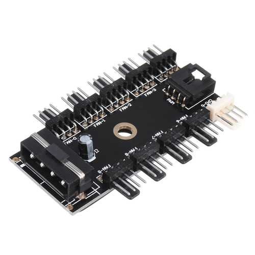 4-Pin PWM Fan Hub Speed Controller - PC Case Cooling Fan Splitter for Multiple Fans - Perfect for Gaming PCs, Workstations, and Custom Cooling Systems