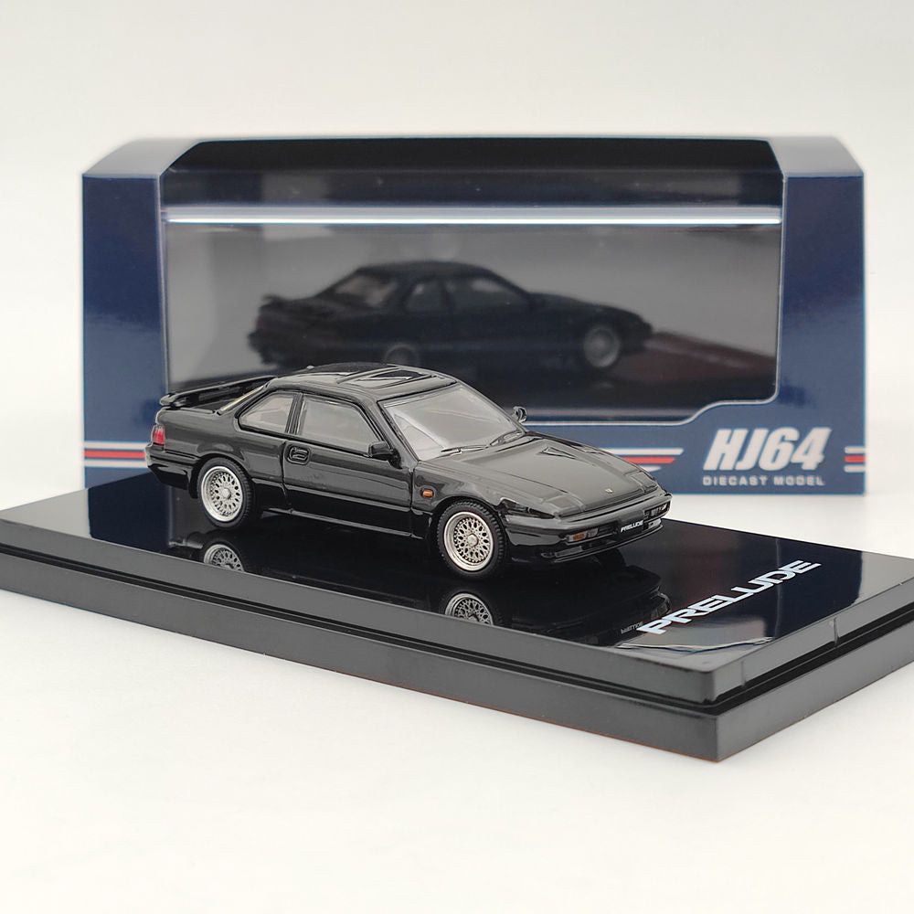 1/64 Scale Hobby Japan Honda Prelude Si (BA5) 1989 Customized Version Black Diecast Model Car - Collectible Toy Gift for Car Enthusiasts & Perfect for Display, Racing Games, and Birthday Presents