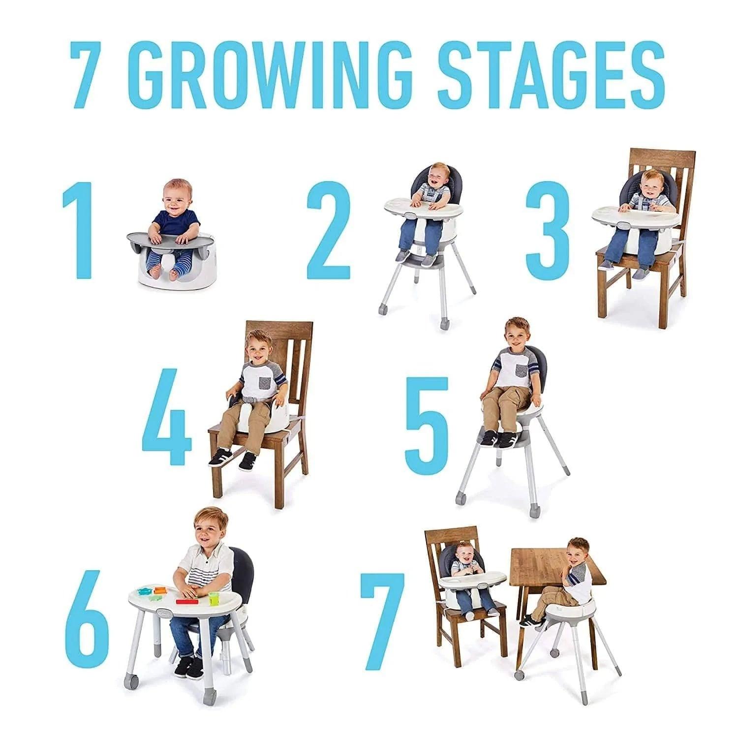 Graco Floor 2 Table™ 7-in-1 Convertible High Chair - Adjustable Baby Feeding Seat for Infants & Toddlers - Perfect for Dining, Snacking & Playtime at Home or Restaurant