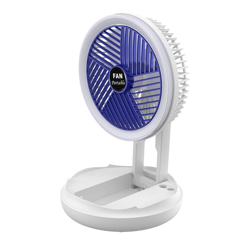 4 in 1 Foldable Portable Fan - USB Rechargeable, 3 Speed Settings, Quiet Personal Cooling Fan for Home, Office, Travel, Camping & Outdoor Activities
