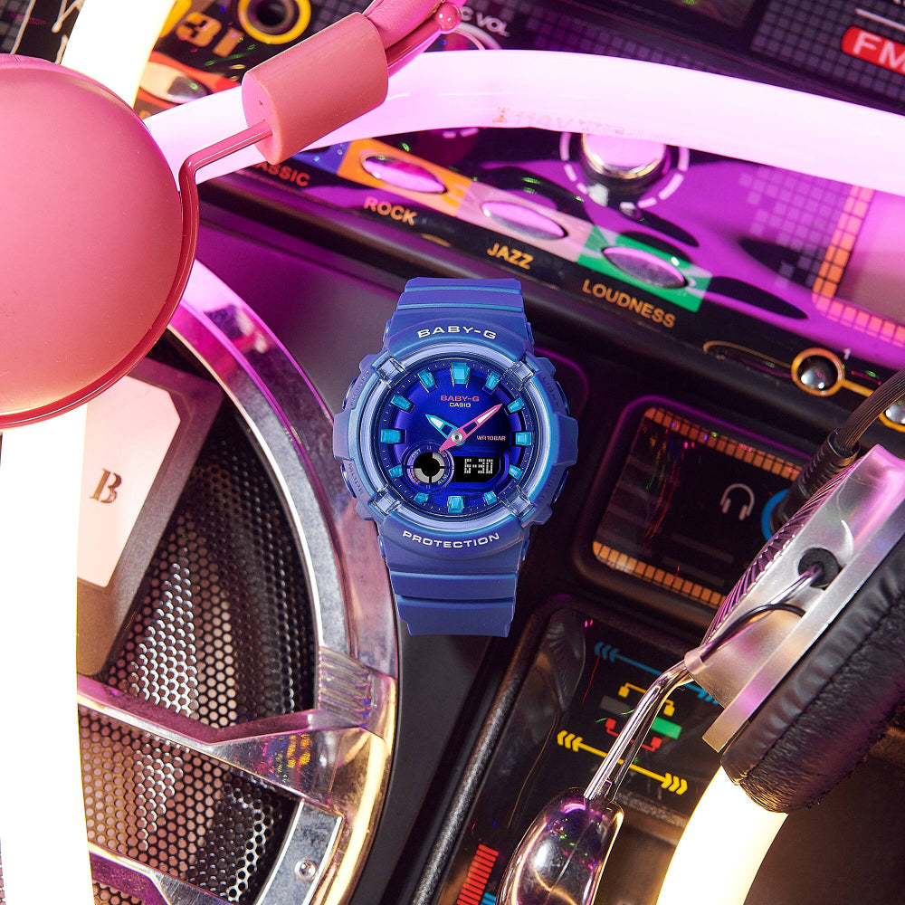 Casio Baby-G BGA-280DN-2ADR Purple Resin Strap Analog-Digital Women's Watch - Sporty & Stylish for Active Lifestyles, Gym, Running & Outdoor Adventures