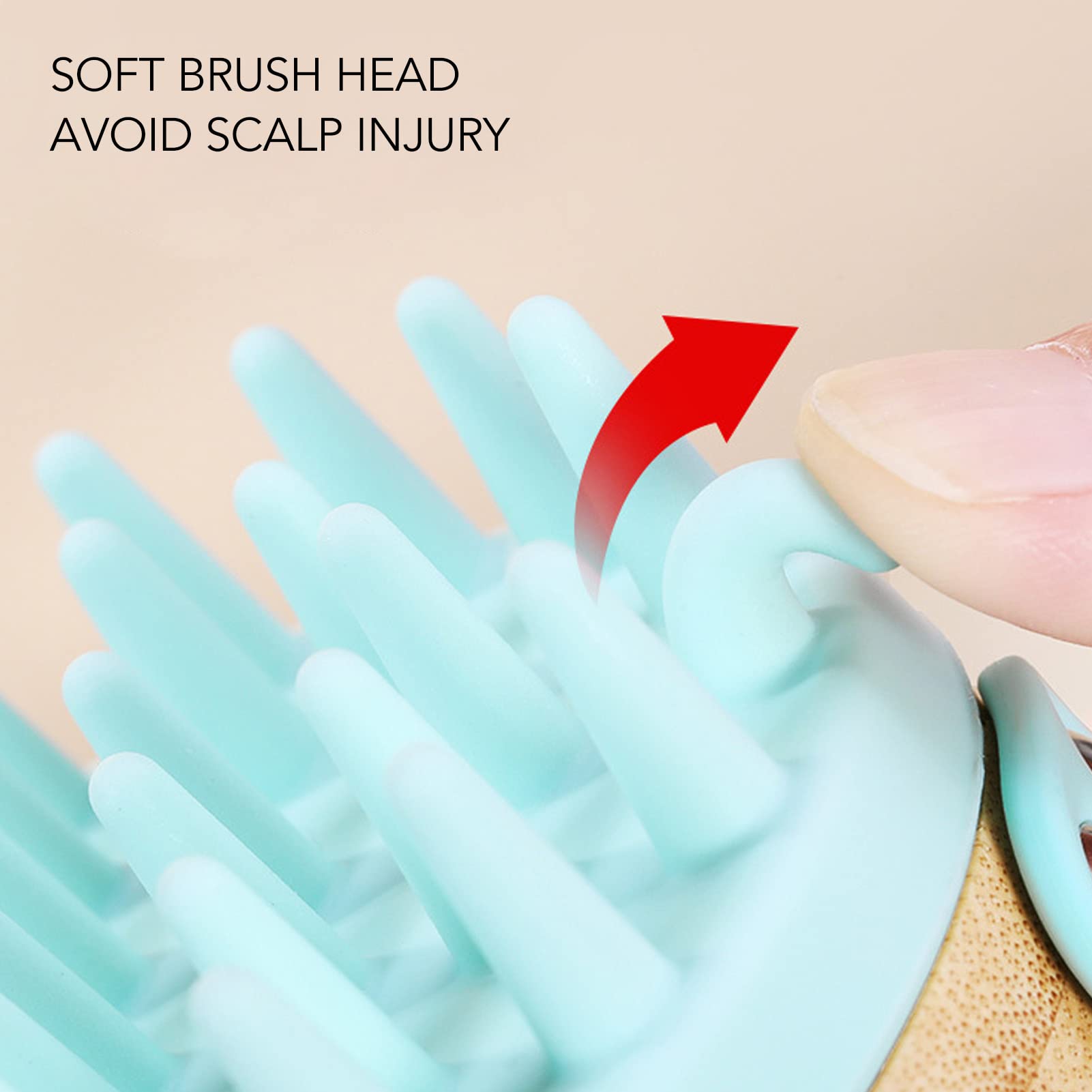 EXCLUZO Silicone Body Brush - Ergonomic Scalp Massager & Exfoliator for Sensitive Skin - Soft Green Shower Scrubber for Adults - Perfect for Relaxing Spa Days & Gentle Skin Care Routines