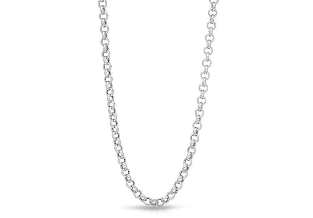 925 Sterling Silver Rolo Link Chain Necklace for Women - 1.5mm, 2mm & 2.5mm Belcher Circle Chain | 16-30 Inch Adjustable Length | Perfect for Pendants, Layering & Everyday Jewelry