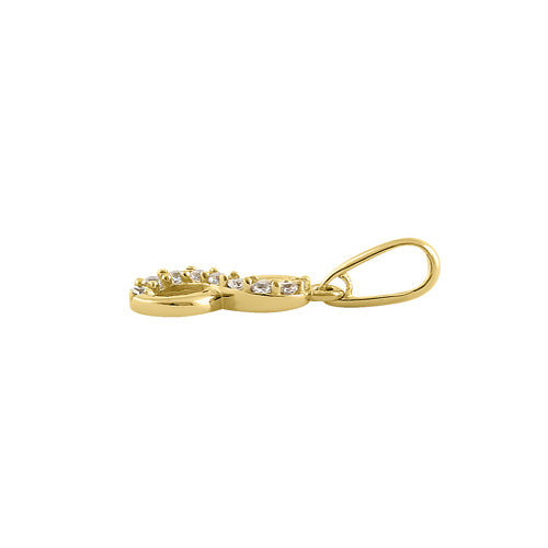 14K Solid Yellow Gold Infinity CZ Pendant Necklace - Dainty Minimalist Jewelry Gift for Women, Perfect for Anniversaries & Everyday Wear