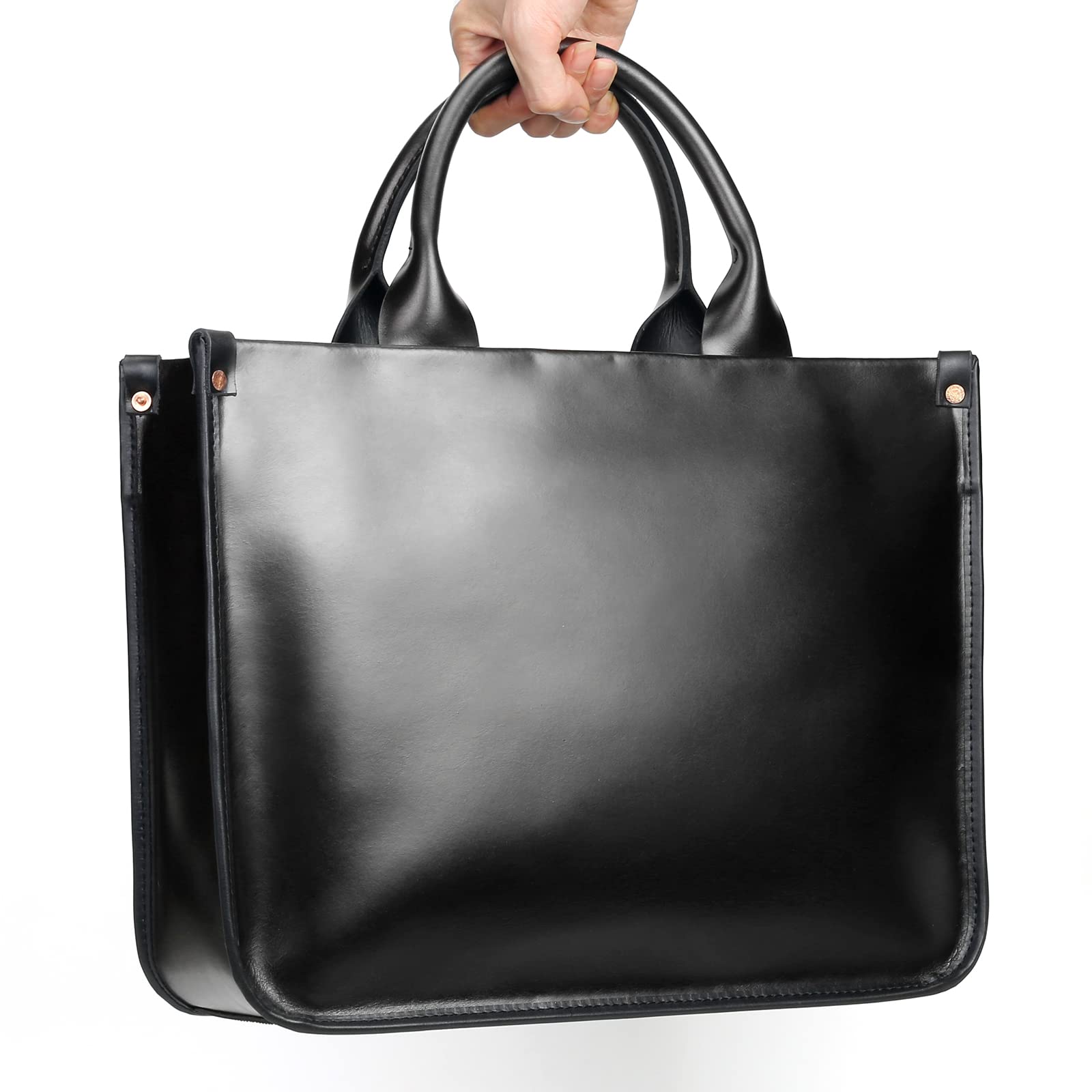 Genuine Leather Tote Bag for Women - Large Top Handle Shoulder Purse - Stylish & Durable Ladies Handbag for Work, Travel & Everyday Use