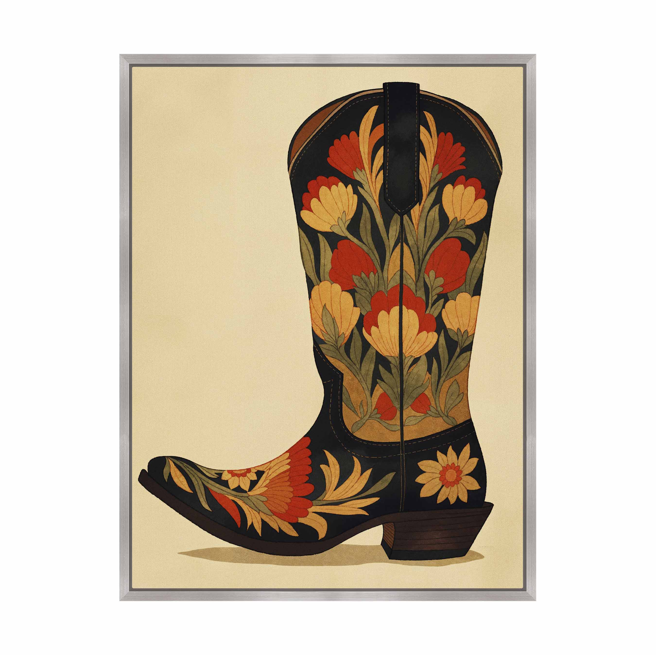 Honky Tonk Heels - Country Western Style High Heels for Women | Gallery Wrapped Canvas Wall Art Decor for Living Room, Bedroom & Bar