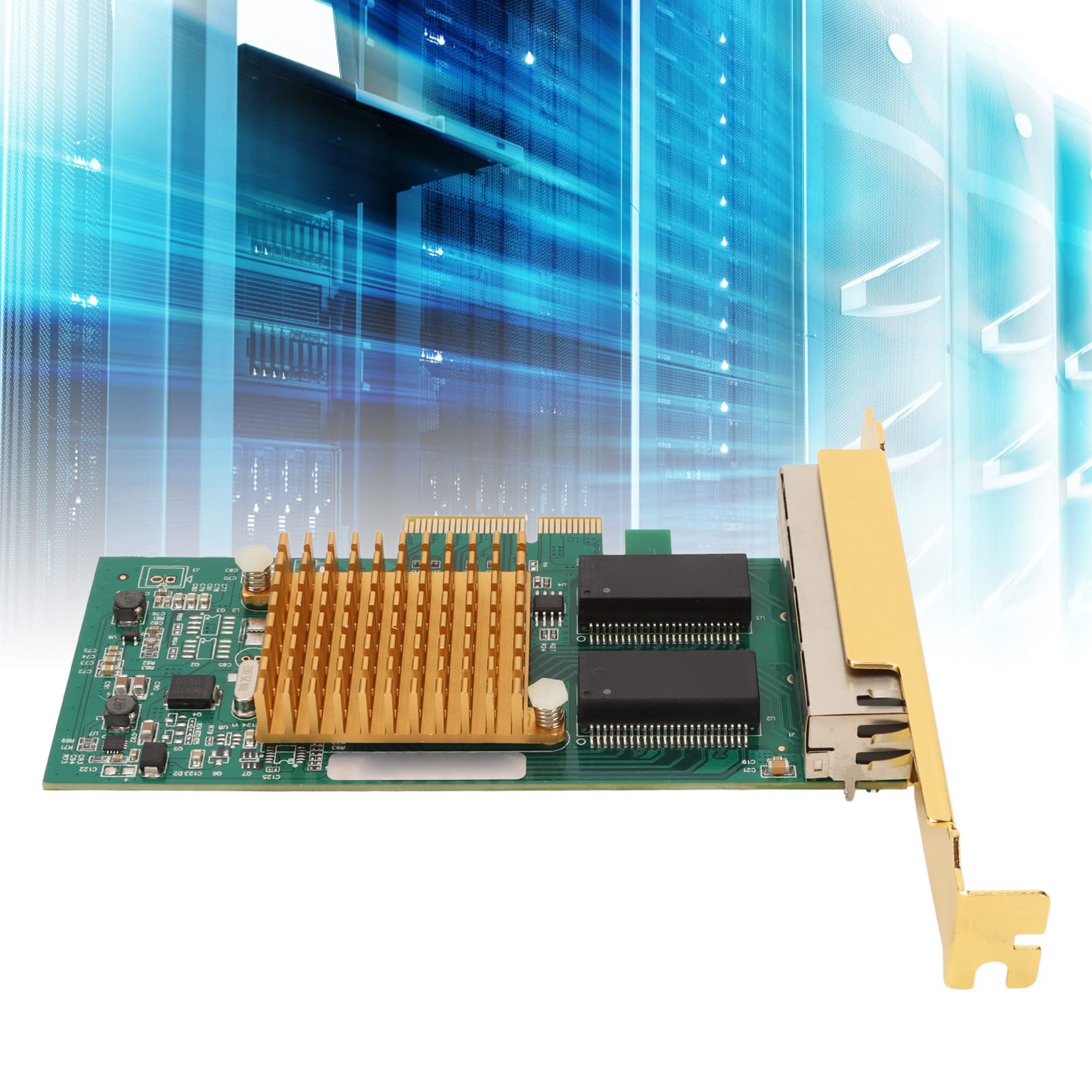Intel I350-T4 PCIe Gigabit Ethernet Network Card - 4 Port RJ45 Adapter with 1Gbps Speed for Servers, Workstations, and Gaming PCs | High-Speed Wired Networking Solution