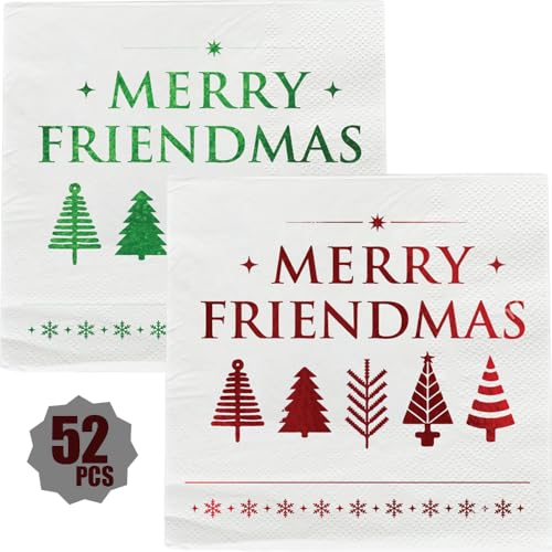Friendmas Napkins - Red and Green