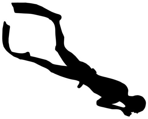 Scuba Diver Silhouette Car Window Decal Sticker - White Die-Cut Vinyl Bumper Sticker for Cars, Trucks, Windows, Laptops - Perfect for Scuba Enthusiasts, Ocean Lovers & Adventure Seekers