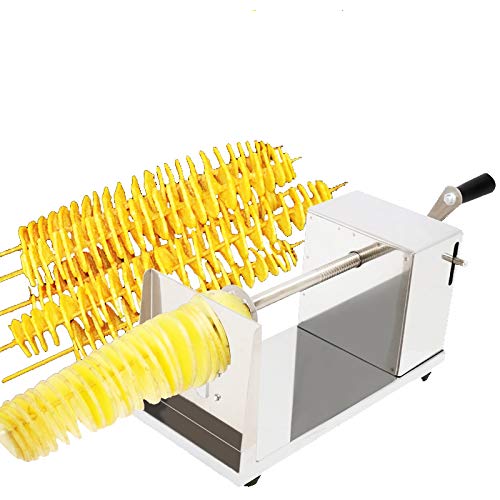 TechTongda Tornado Potato Spiral Cutter - Manual Stainless Steel Twisted Potato Slicer for French Fries, Carrots & Vegetables | Perfect for Home Cooking, Party Snacks & Food Stalls