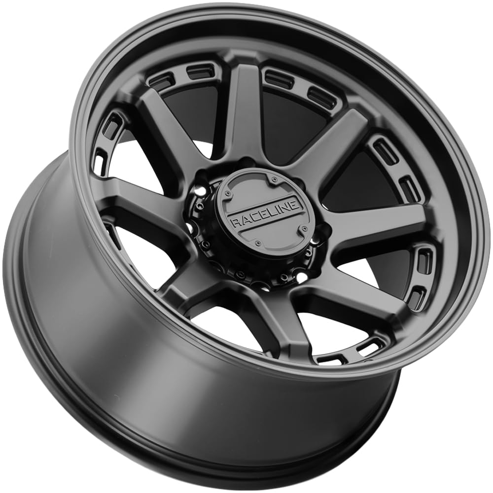 Raceline Wheels Scout 947 Satin Black Wheel - 20x9 Inches, 8x170mm Bolt Pattern, 0mm Offset - Perfect for Off-Road Trucks & SUVs
