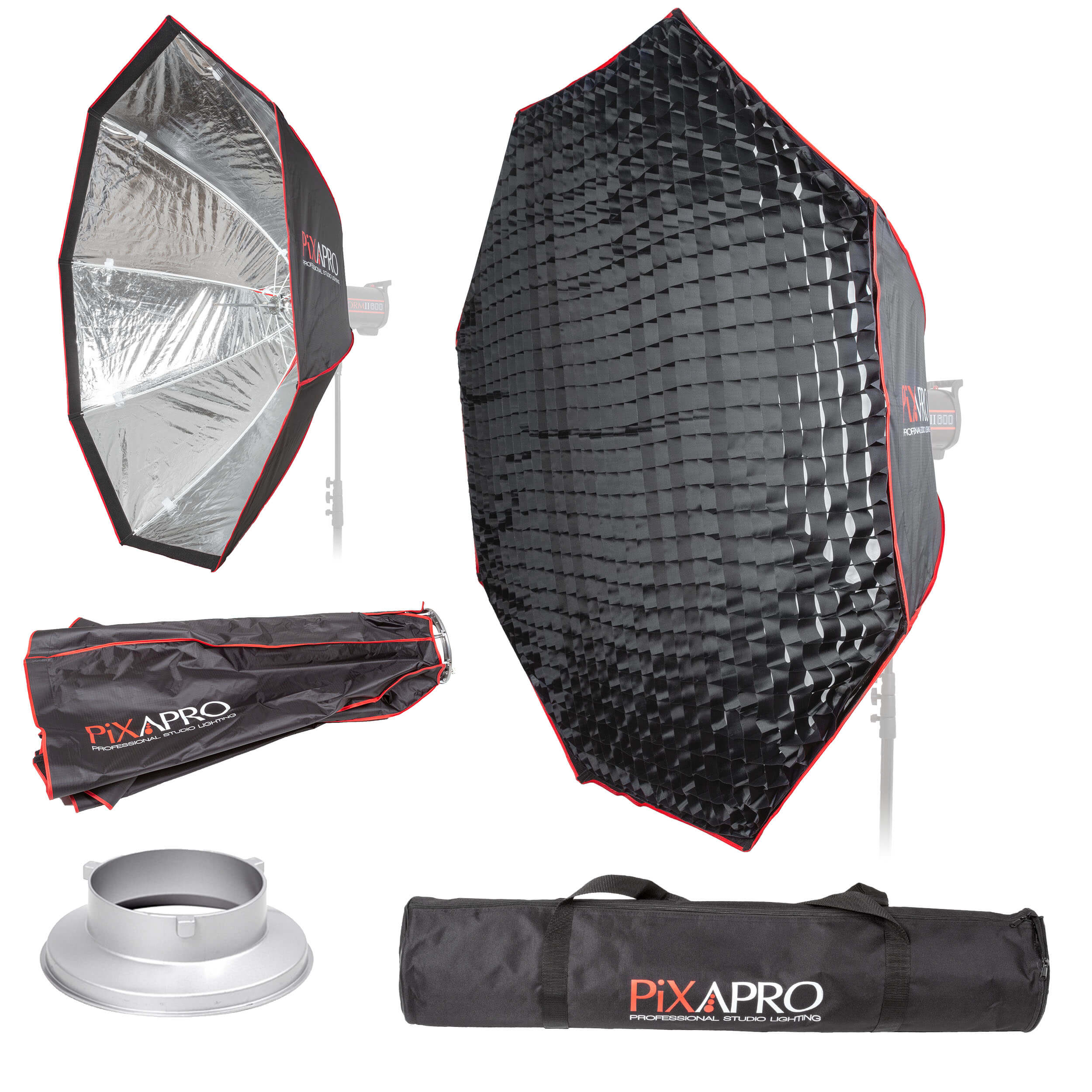 66.9 Inch Large Octagonal Softbox Umbrella with 4cm Grid - Easy Assembly Photography Lighting for Studio, Portrait & Product Shoots