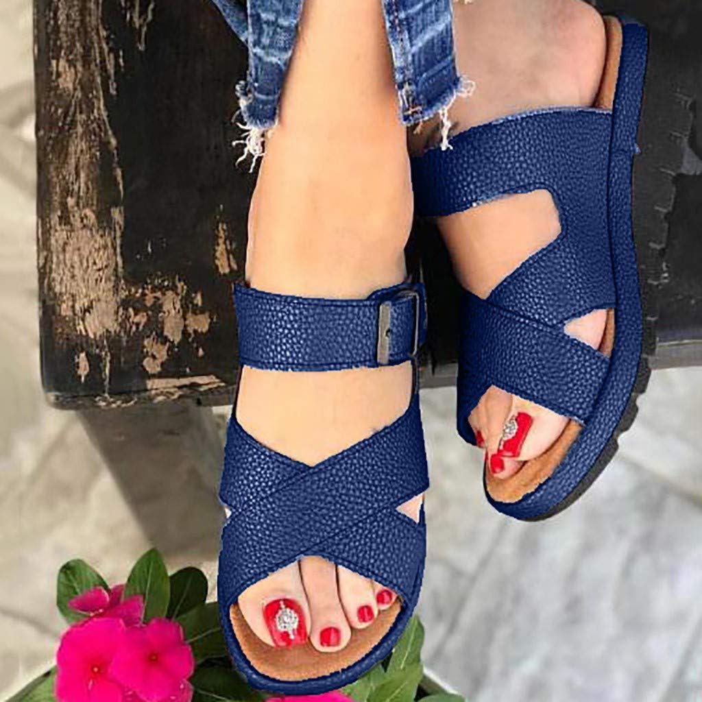 Women's Platform Sandals Summer 2023 - Comfortable Casual Beach Shoes for Travel, Fashion Flip Flop Slippers | Perfect for Vacations, Poolside, and Outdoor Adventures