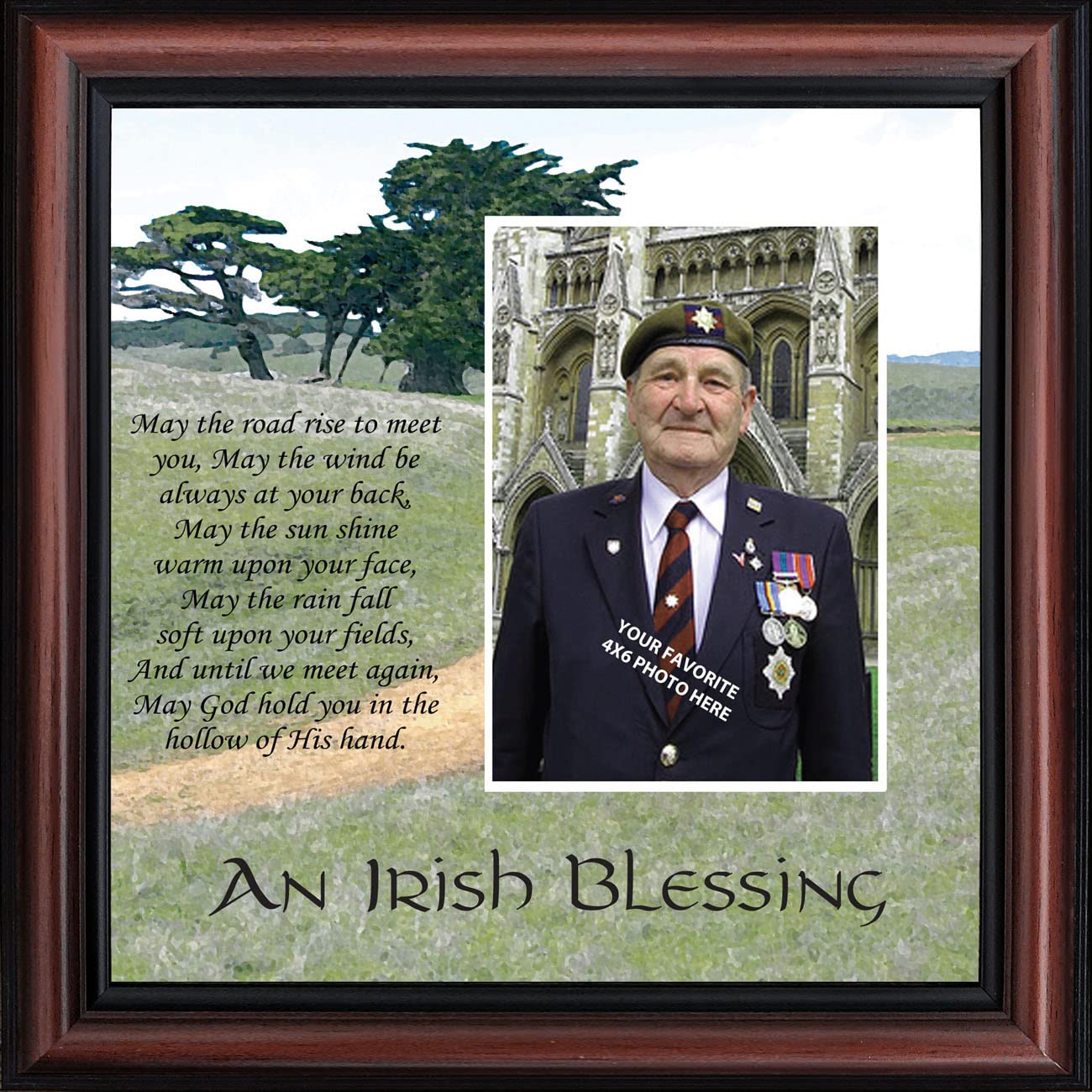Celtic Irish Blessing Wall Decor - 'May the Road Rise Up to Meet You' - Rustic Home Blessing Sign - Unique Irish Gifts for Women & Housewarming Presents - Perfect for St. Patrick's Day, Irish Weddings & New Home Decor