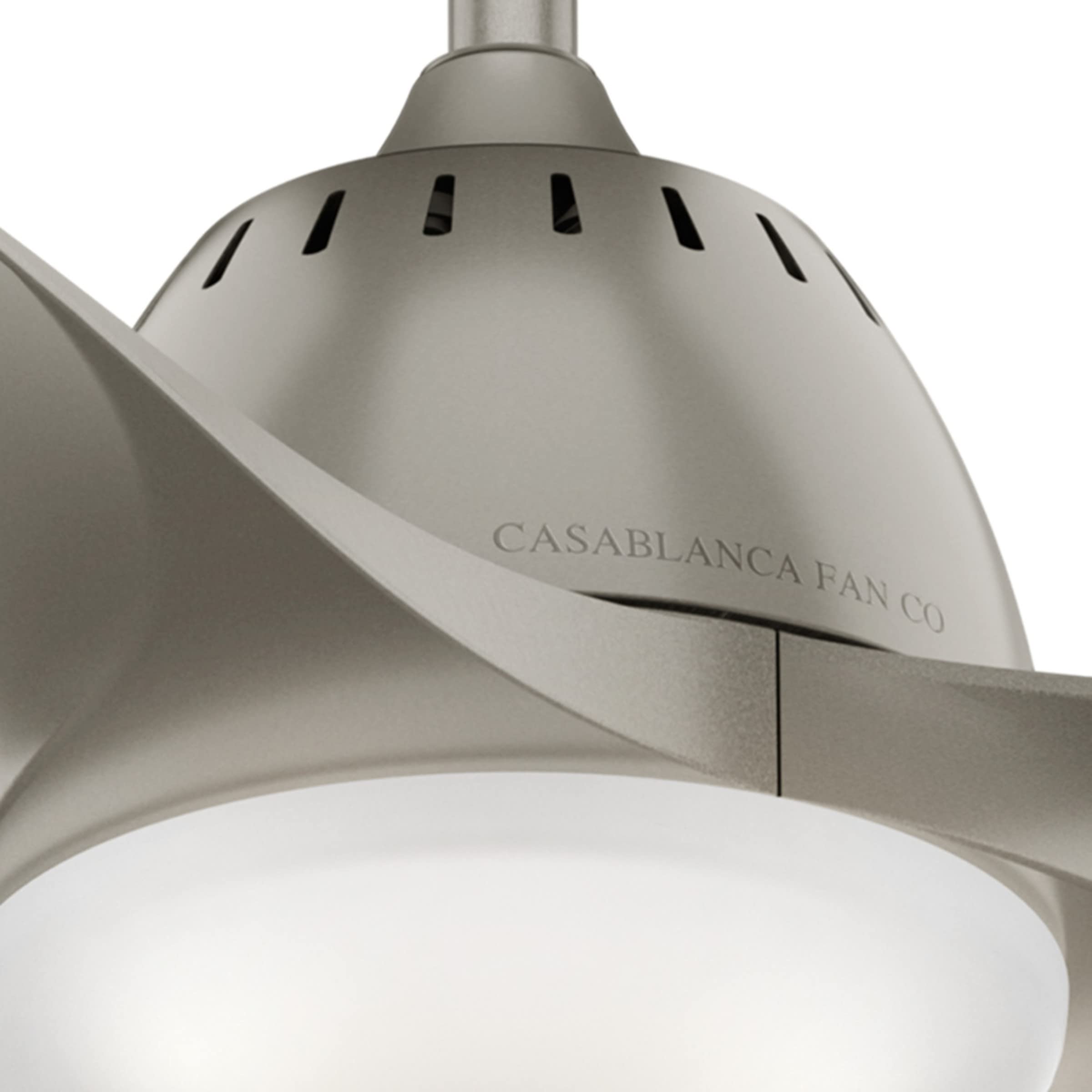 Casablanca Wisp Indoor Ceiling Fan with LED Light and Remote Control - Quiet DC Motor, 3 Speeds, Reversible Blades - Perfect for Bedroom, Living Room & Home Office