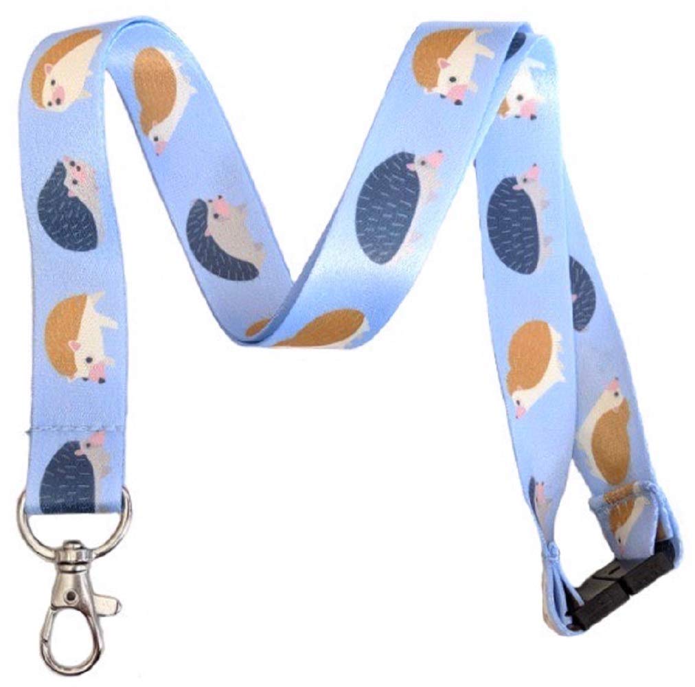 Small Pets & Animals Breakaway Lanyard Keychain - Hedgehog ID Badge Holder for Work, School & Pet Safety | Durable Pet Collar Accessory