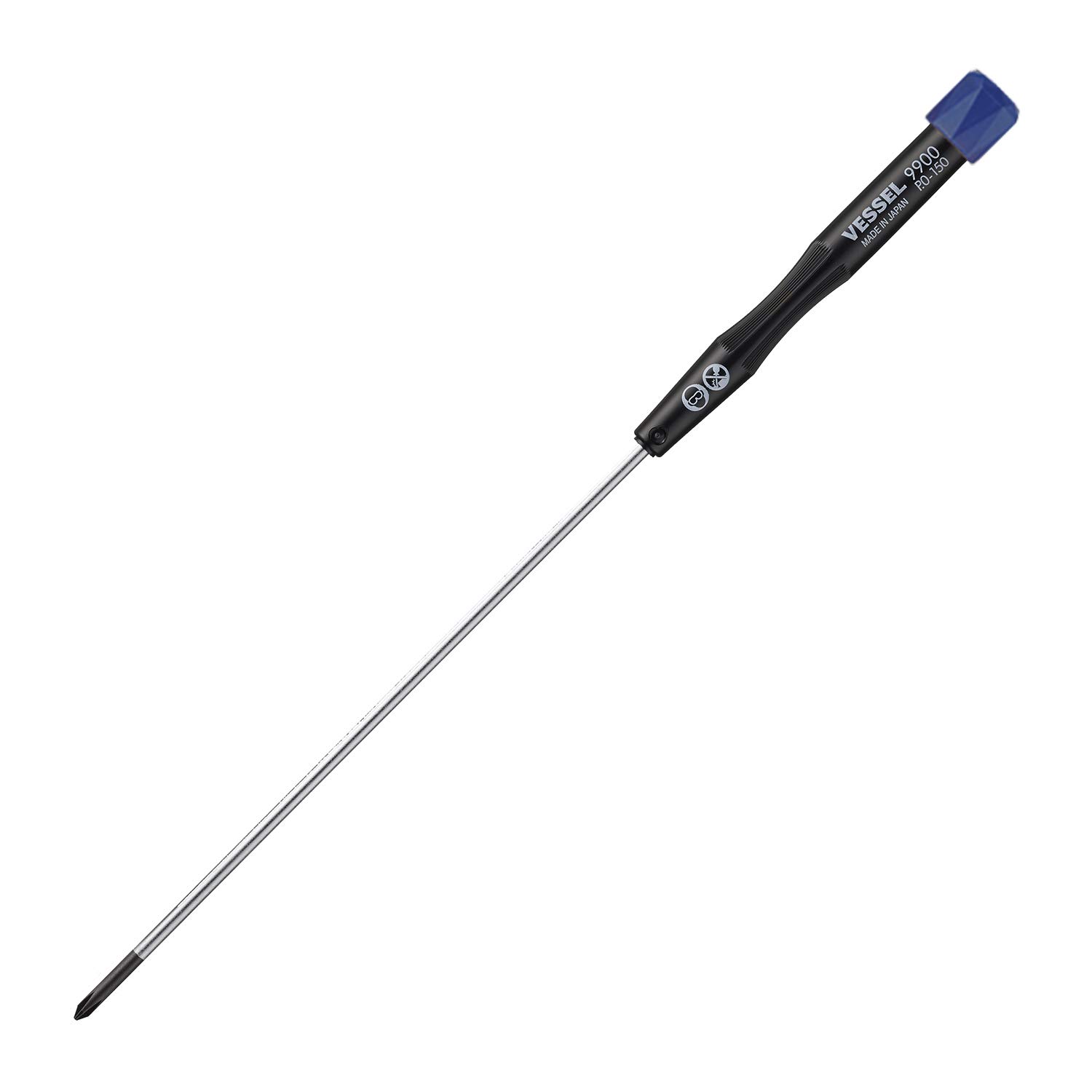 Premium VESSEL No.9900E Micro Screwdriver Set - 0x150mm (6 Inch) Precision Tool for Electronics, Watches & Small Devices Repair - Ideal for DIY, Jewelry Making & Eyeglass Adjustments