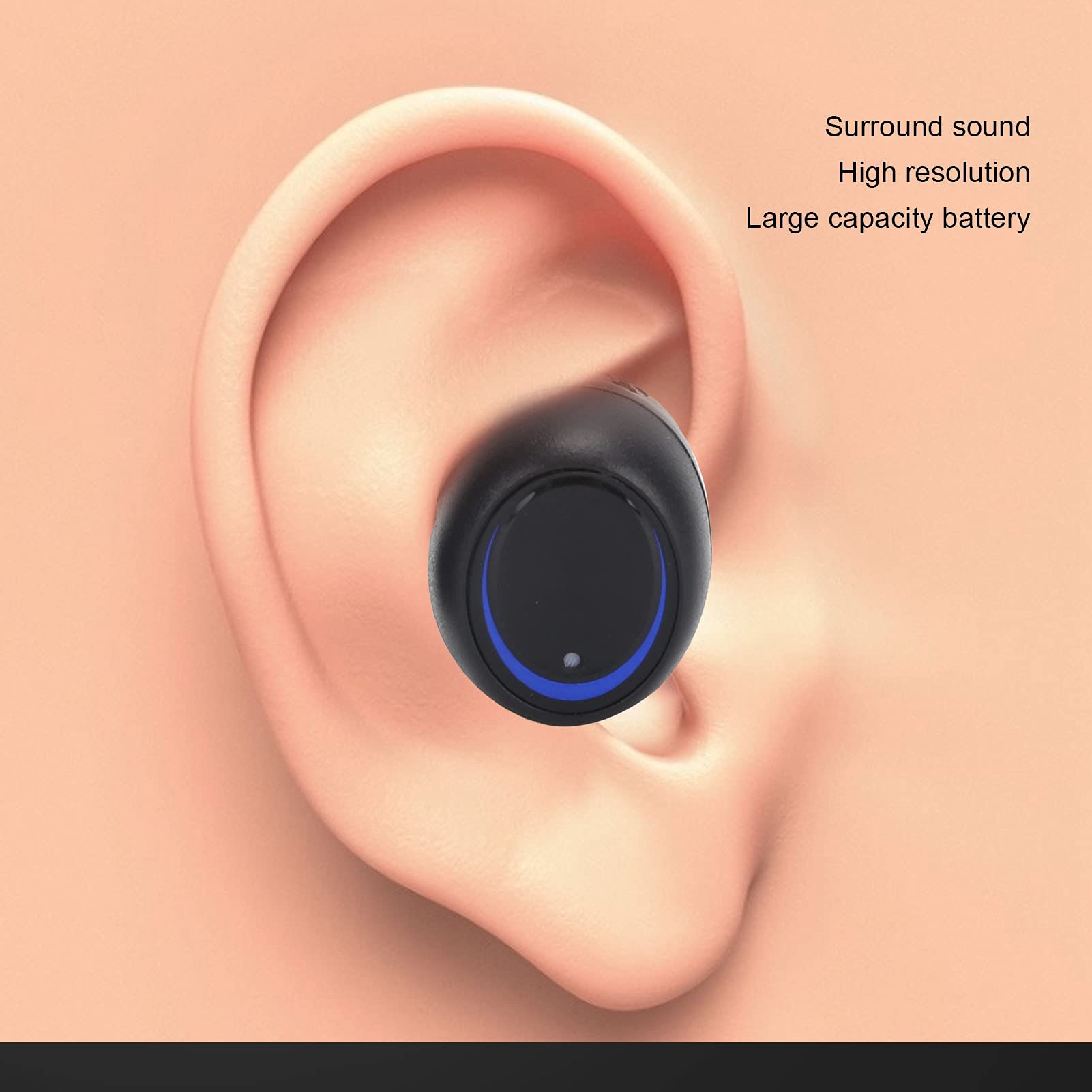 H66 Wireless Earbuds with Digital Display | HiFi Stereo Noise Cancelling Headphones | 5.5H Playtime & Charging Case | for iPhone, Android, TV, Laptop (Gaming, Workout, Commuting, Travel)