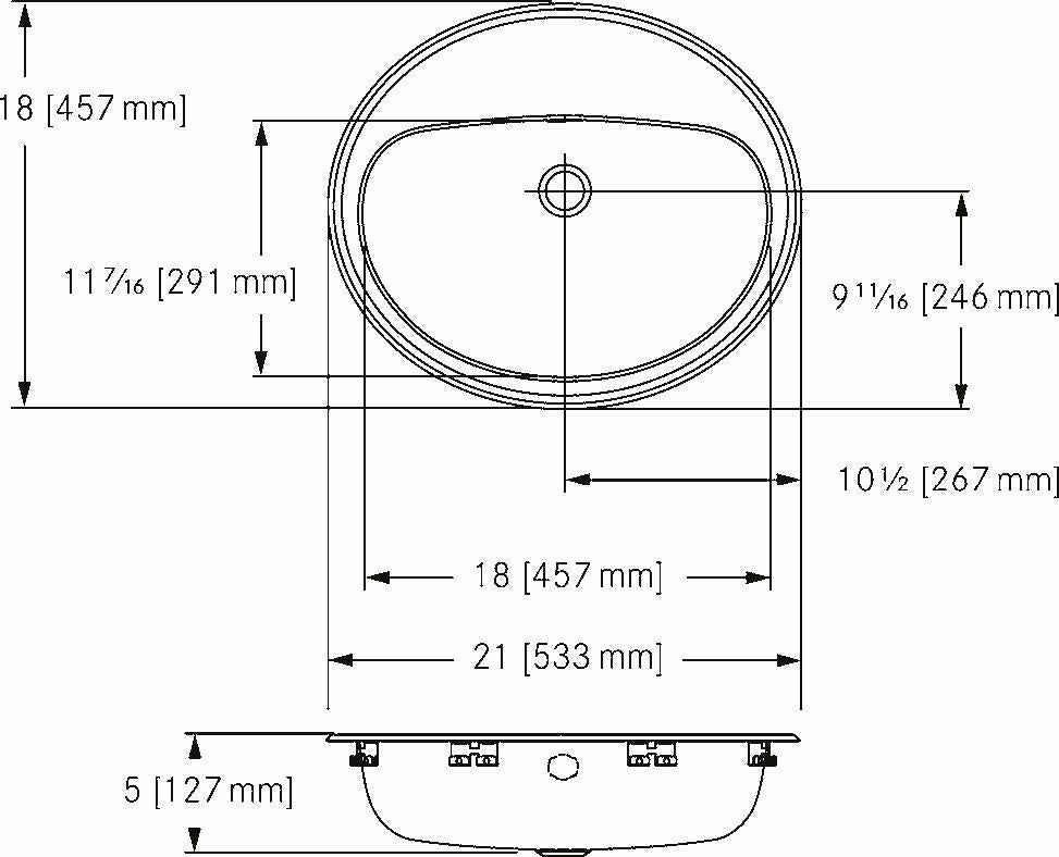 1 Hole Drop-In Bathroom Sink - Stainless Steel OV1821 5 1 by Franke | Durable & Stylish for Modern Bathrooms, Powder Rooms & Vanities
