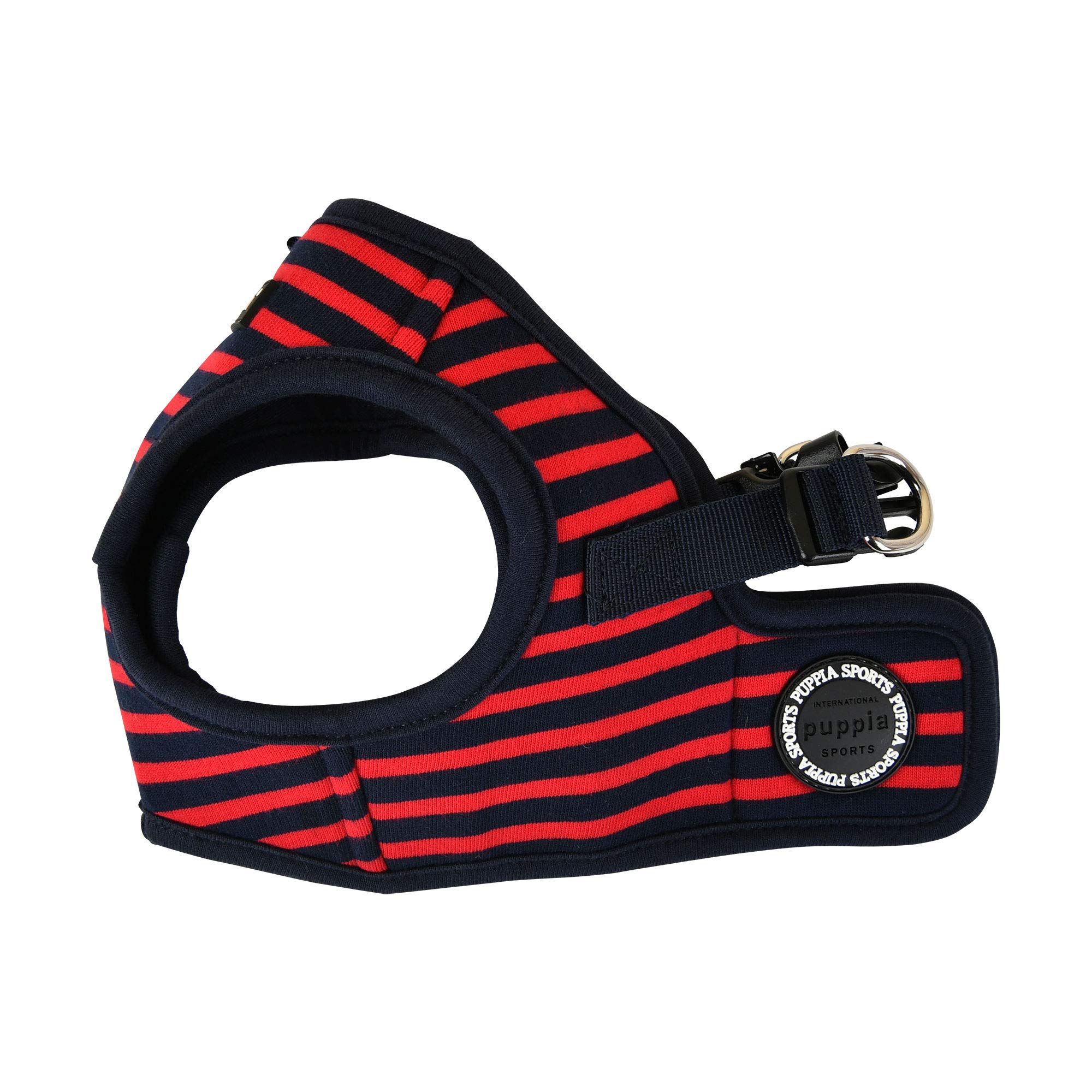 Puppia Briton Harness B - Red - Large Size - Adjustable Dog Harness for Small to Medium Dogs - Perfect for Walking, Hiking & Outdoor Adventures
