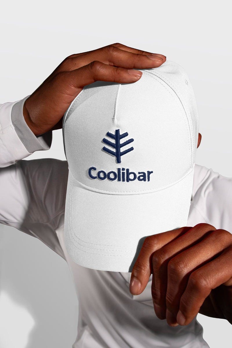 Unisex Sport Logo Cap - Adjustable Baseball Hat for Men & Women - White - Perfect for Running, Gym, Hiking & Outdoor Activities