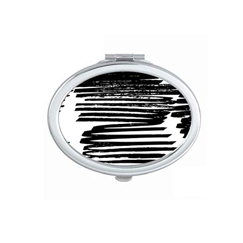 DIYthinker Portable Folding Double-Sided Makeup Mirror with Brushwork Irregular Line Texture - Perfect for Travel, Home Vanity & Professional Makeup Artists