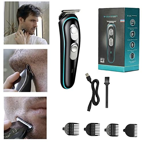 Professional Cordless Hair Clippers for Men - Rechargeable USB Hair Trimmer & Beard Clipper Kit with Barber Accessories | Perfect for Home Haircuts, Beard Grooming & Salon Styling