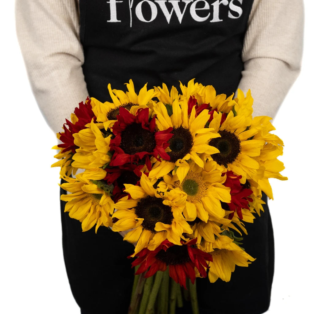 Assorted Sunflowers DIY Flower Arrangement Kit - Fresh Cut Flowers for Home Decor, Weddings, and Events
