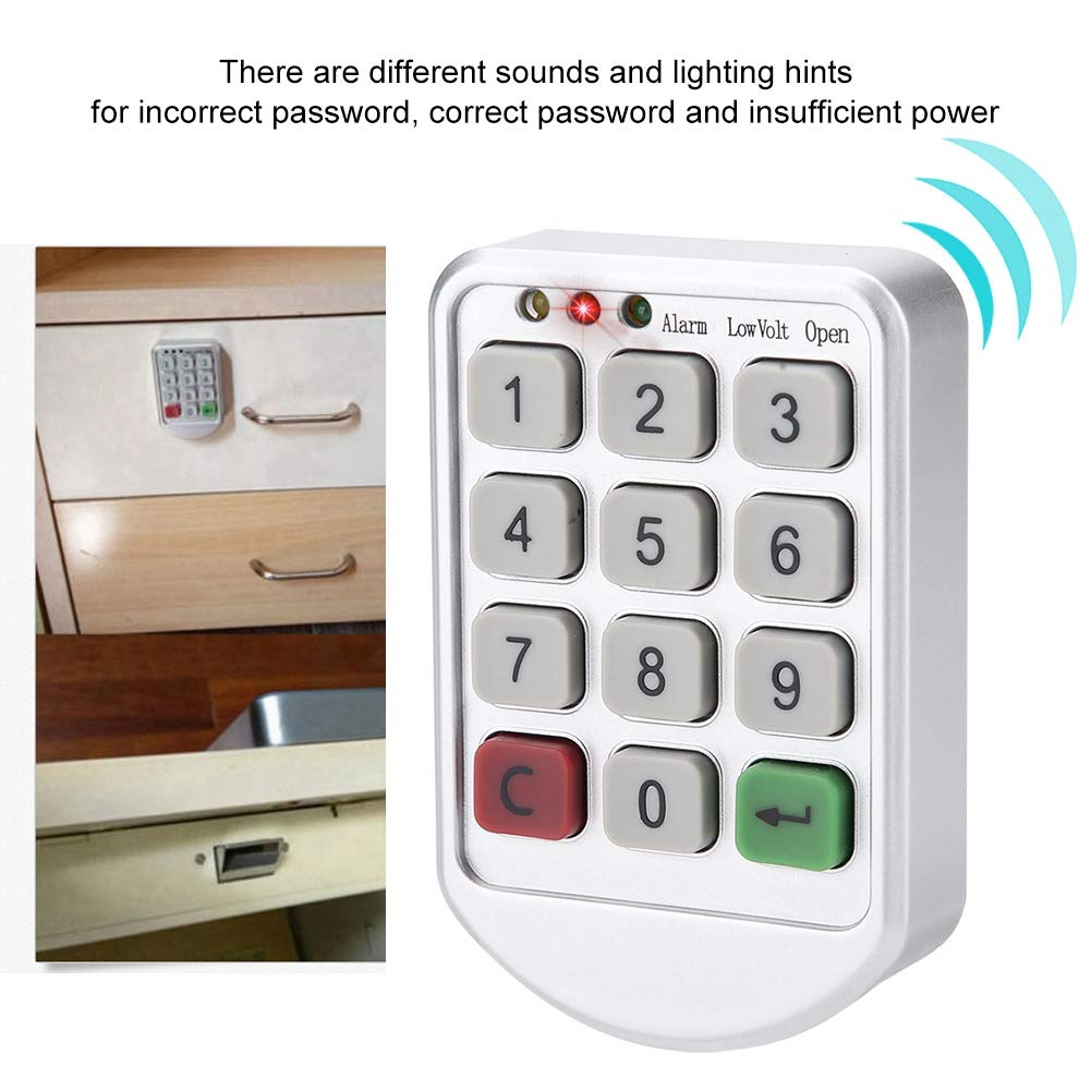 Wendry Digital Electronic Cabinet Lock Set - ABS Plastic Keypad with Intelligent Password Code for Lockers, Office Cabinets & Storage | Secure Home, Office & School Use