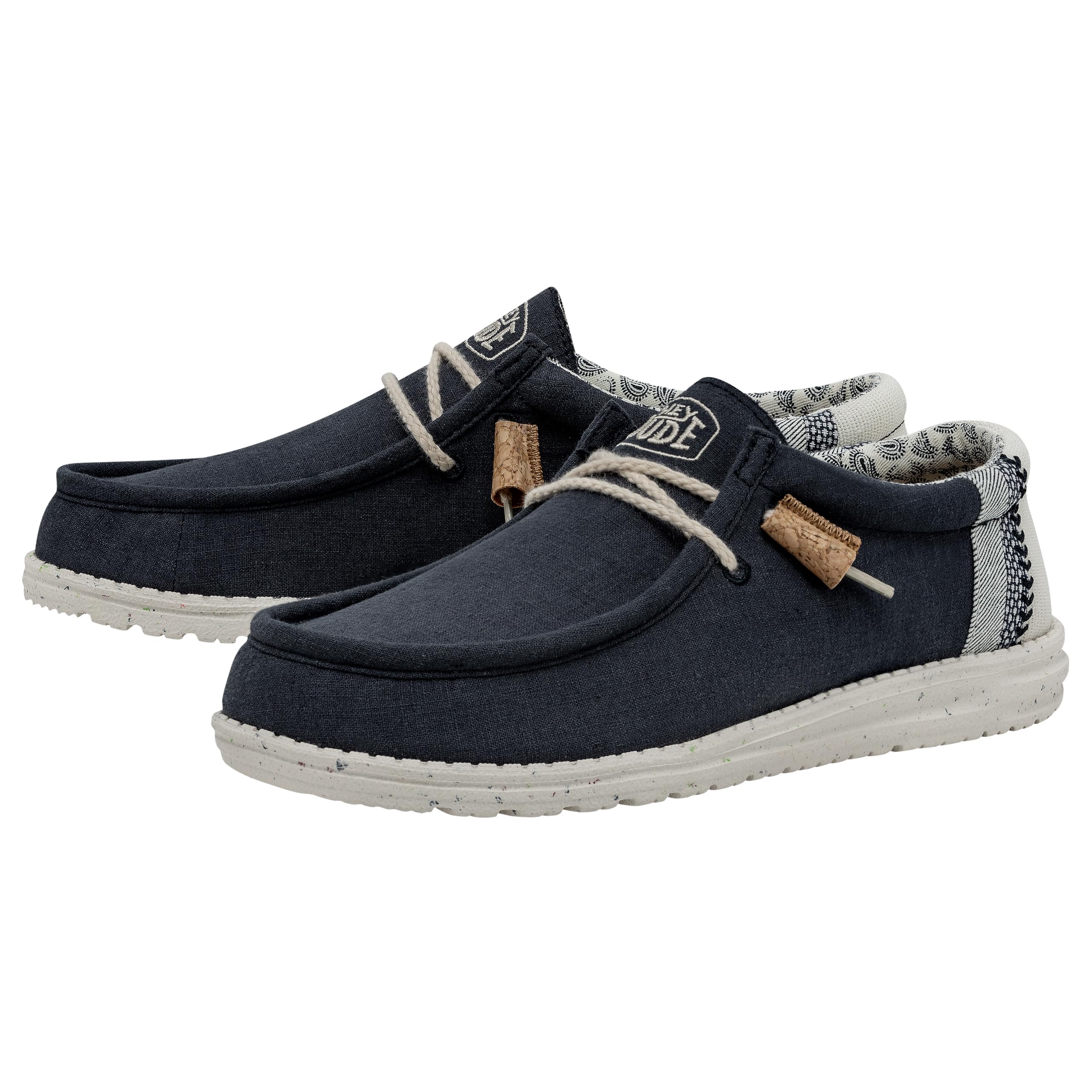 Hey Dude Wally Break Stitch Moc Toe Shoes for Men - Lightweight & Comfortable Casual Loafers - Perfect for Walking, Travel & Everyday Wear