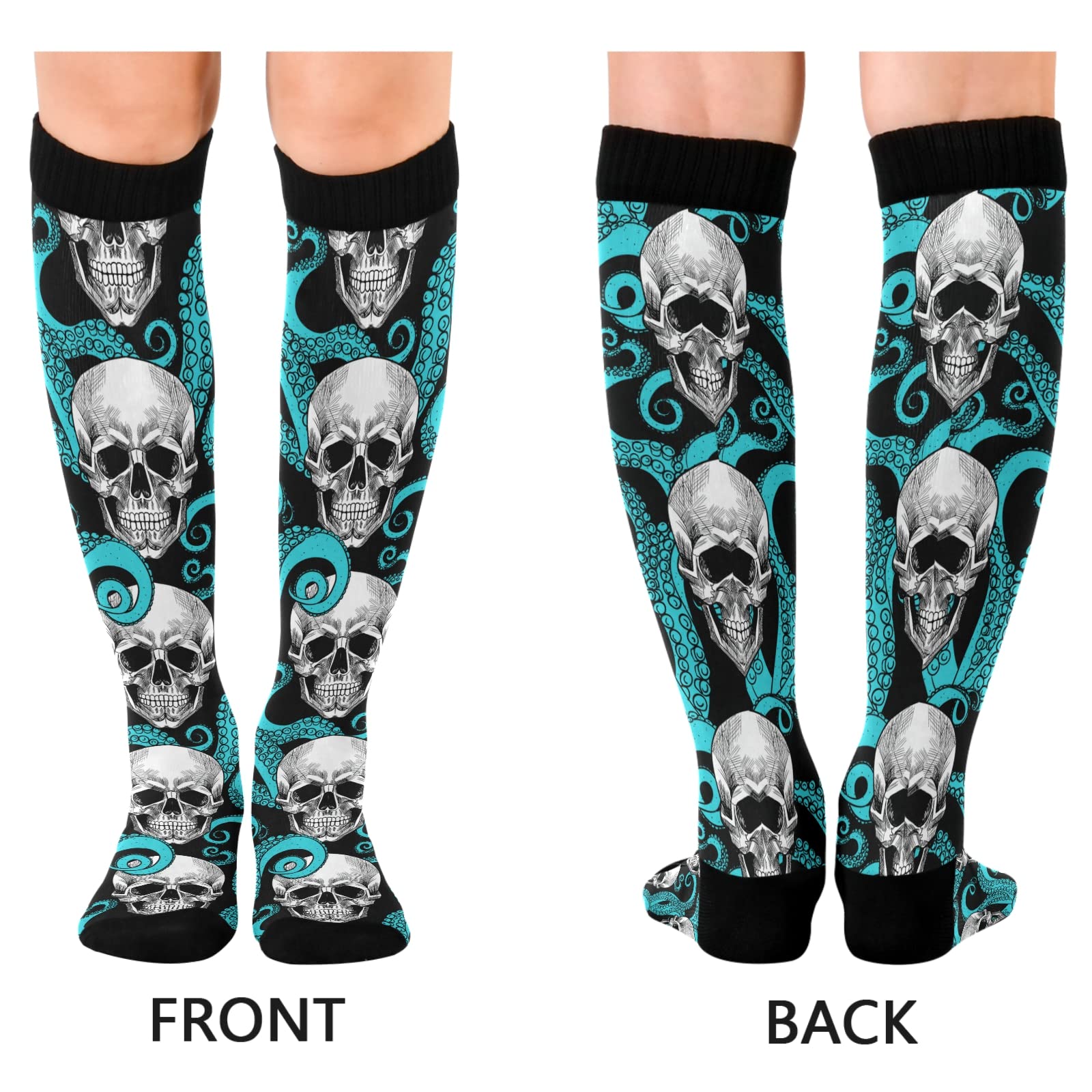 Fisyme Compression Socks for Women & Men - Warm, Comfortable Athletic Crew Socks for Running, Hiking, Cycling - Perfect for Workouts, Sports & Outdoor Activities