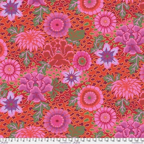 Kaffe Fassett Classics PWGP148 Dream Red Quilt Fabric - Premium Cotton Material for Quilting, Sewing & DIY Craft Projects - Perfect for Home Decor, Bedding & Patchwork Creations