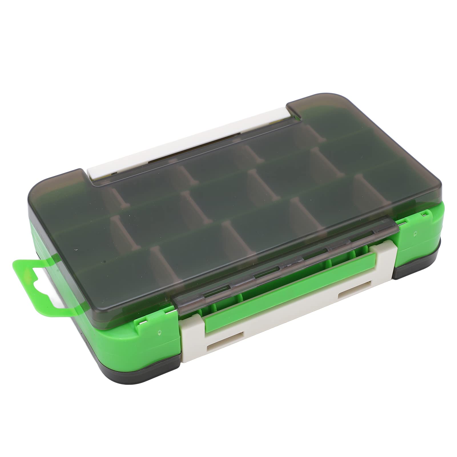 01 02 015 Fishing Tackle Box - Durable Abrasion-Resistant Metal Shaft with Detachable Compartments & Flexible Buckles - Perfect for Bass, Trout and Saltwater Fishing Gear Storage