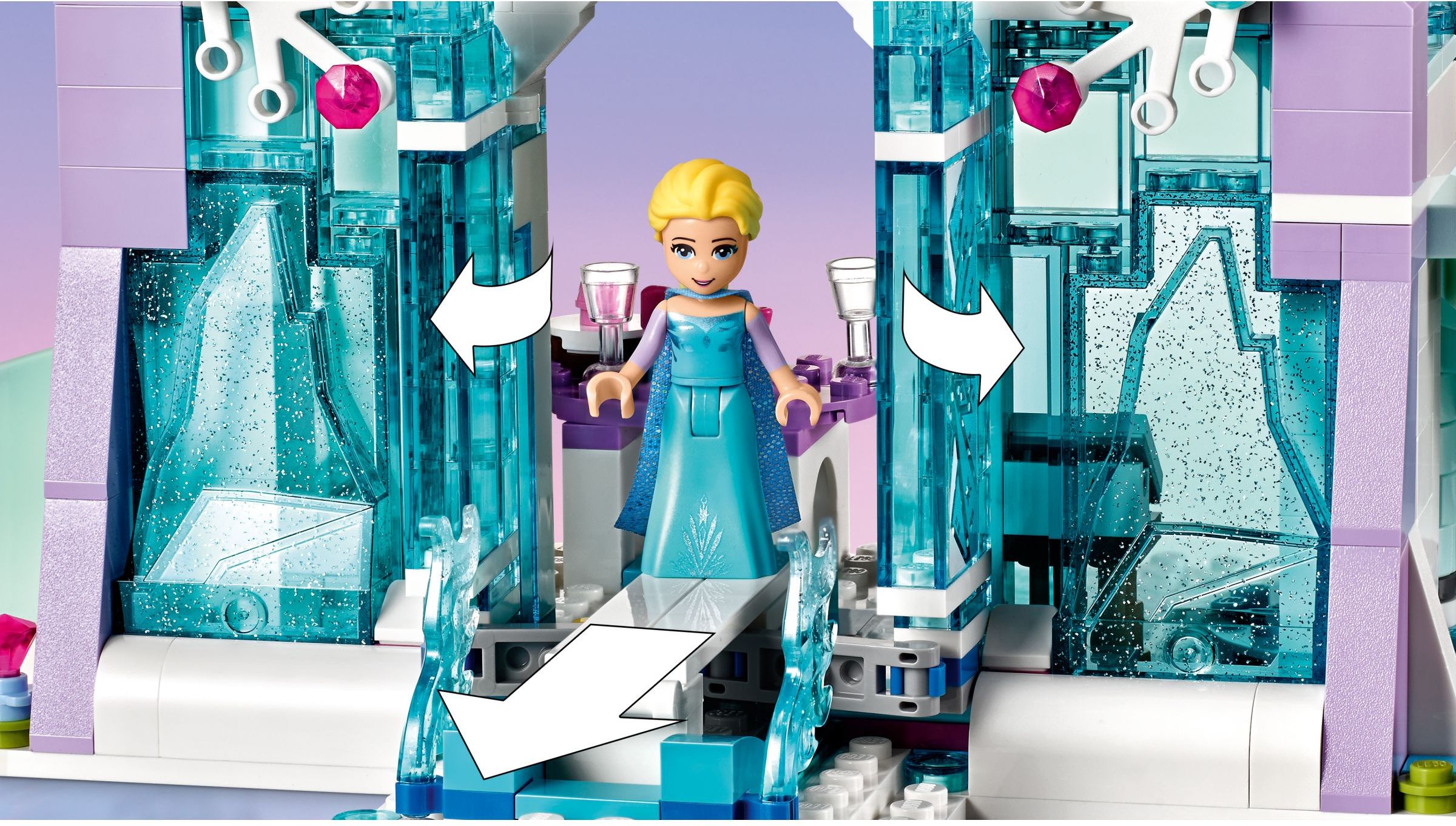 LEGO 43172 Disney Frozen Elsa's Magical Ice Palace Building Set - Creative Construction Toy for Kids Ages 6+ | Perfect for Birthday Gifts & Frozen Themed Playtime
