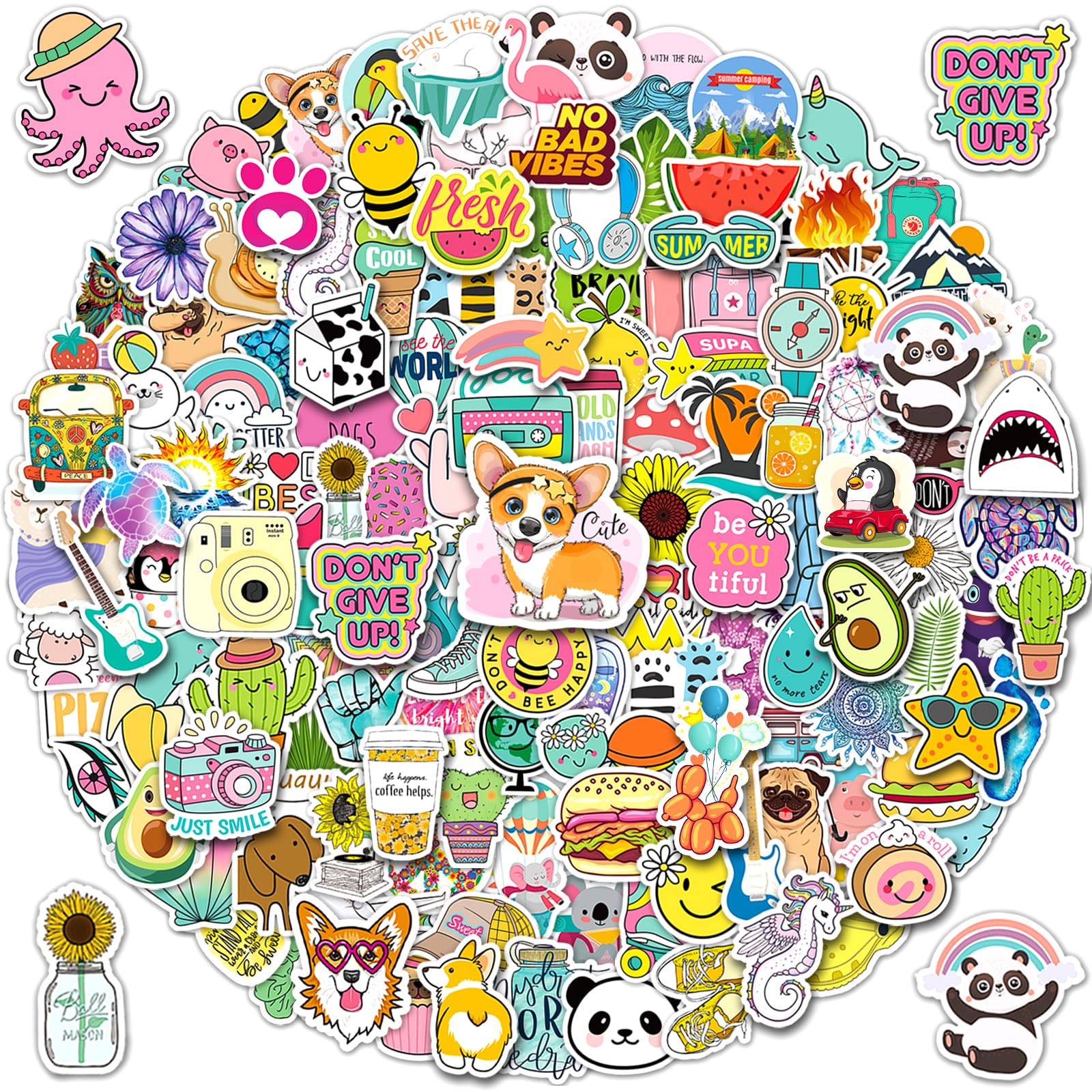200Pcs Cute VSCO Stickers Bulk Pack - Waterproof Vinyl Stickers for Hydro Flask, Water Bottles, Scrapbooks - Perfect for Teens, Girls & Kids - Great for DIY Crafts, School Supplies & Personalizing Belongings