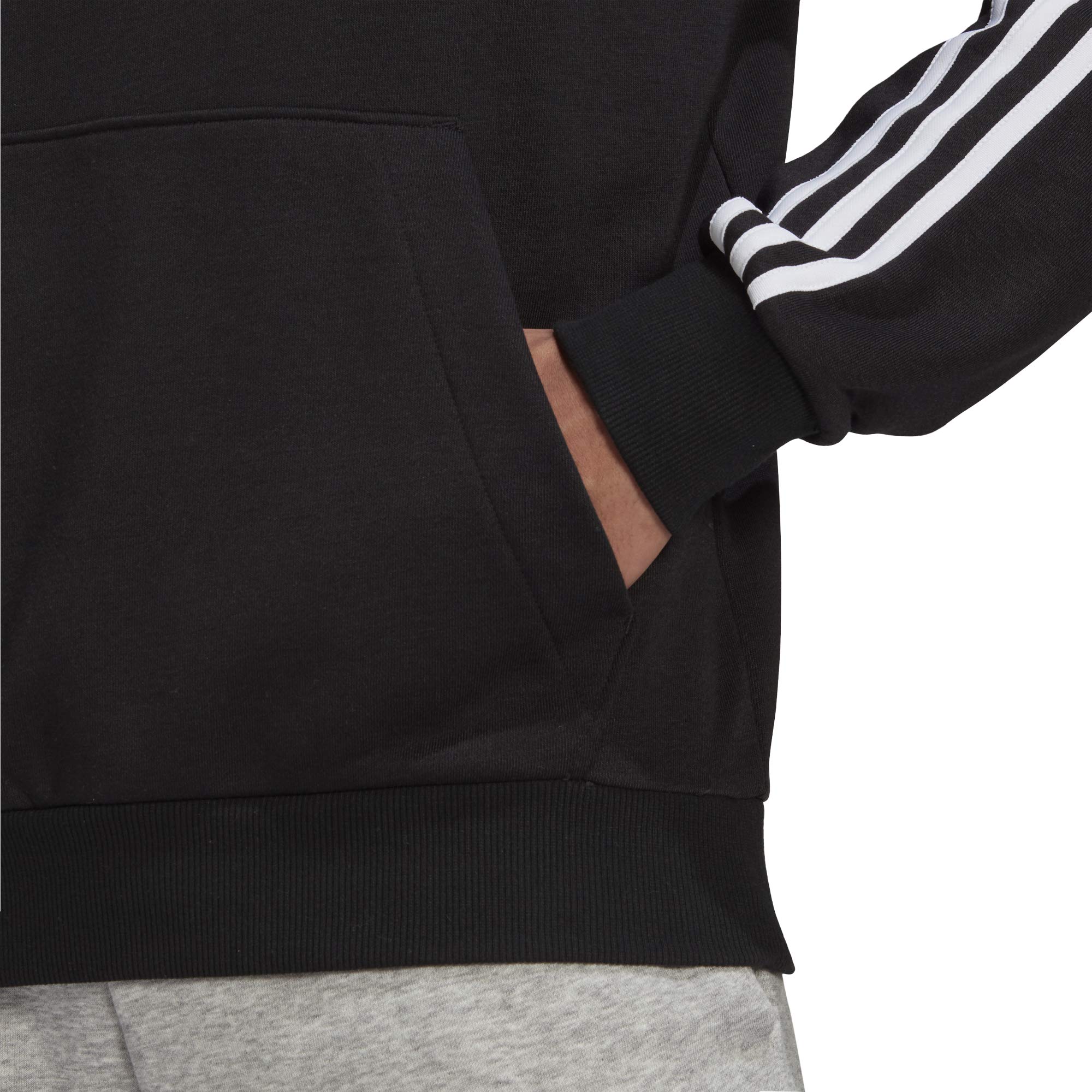 adidas Men's Essentials 3-Stripes French Terry Hoodie - Comfortable Pullover Sweatshirt for Casual Wear, Gym & Street Style | Athletic Fit Cotton Blend Hooded Sweater for Everyday Use