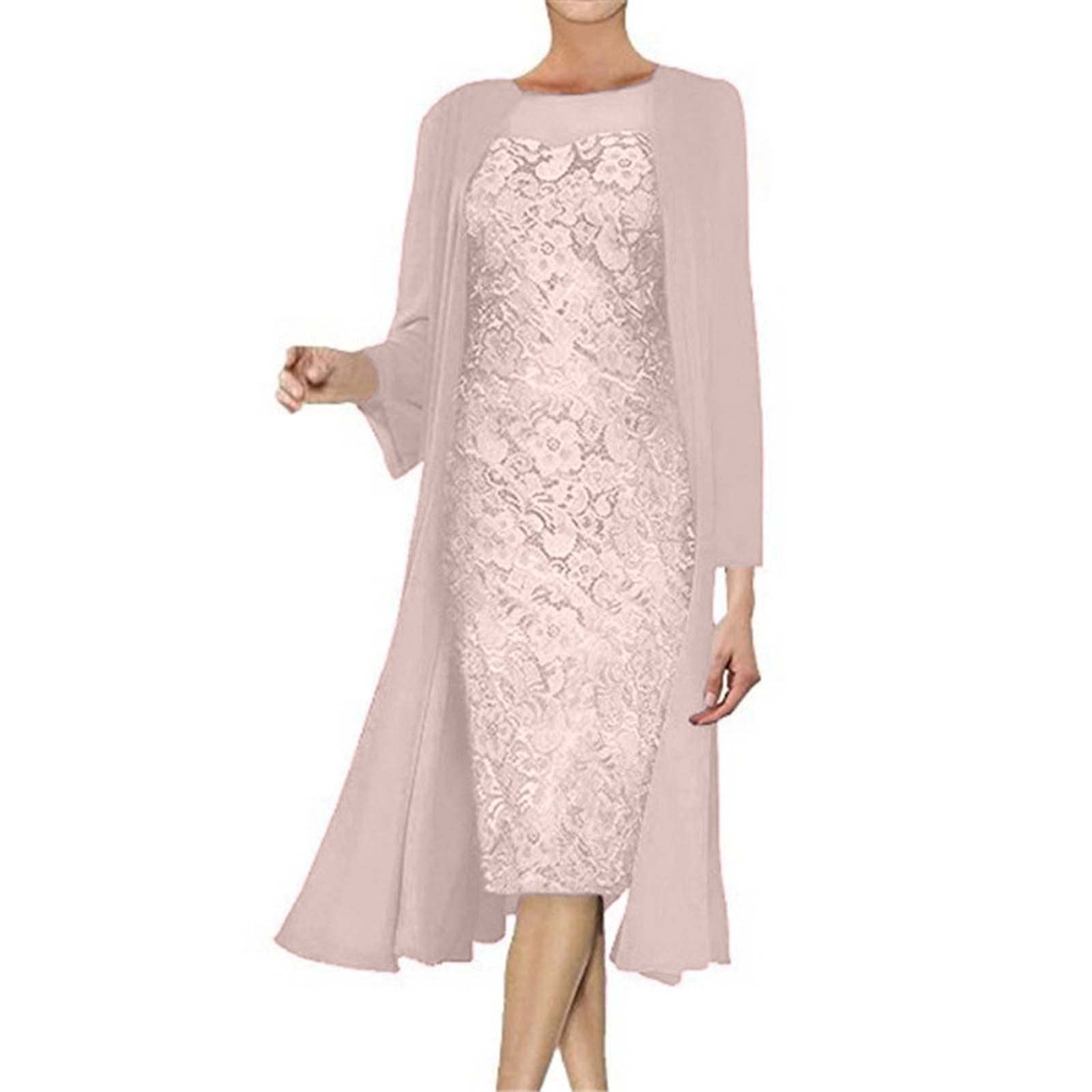 Plus Size Floral Chiffon Midi Dress & Cardigan Set for Women - Elegant Wedding Guest Outfit, Special Occasion Party Dress, Church Event Attire