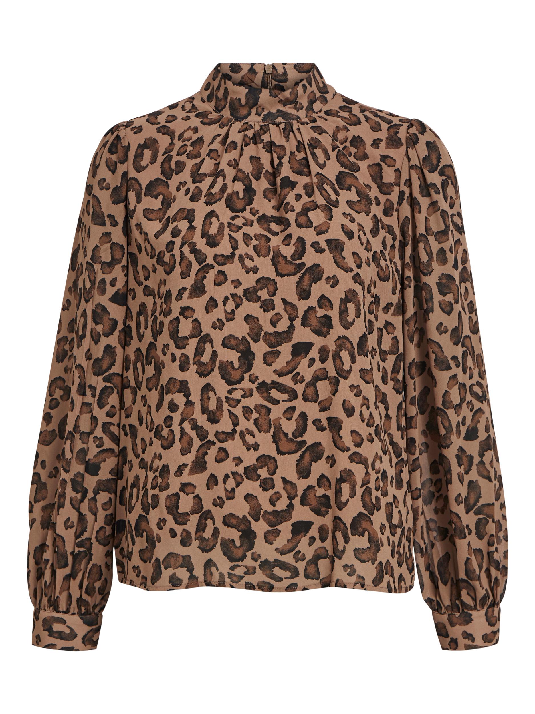 ILA High Neck Top for Women - Fossil & Dark Earth Colors - Perfect for Casual Wear, Office Outfits, and Evening Events