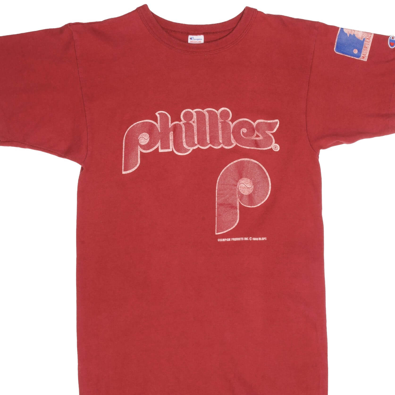 Vintage Champion MLB Philadelphia Phillies T-Shirt 1988 Small - Authentic Retro Baseball Tee Made in USA - Perfect for Game Day, Sports Fans & Vintage Fashion Collectors