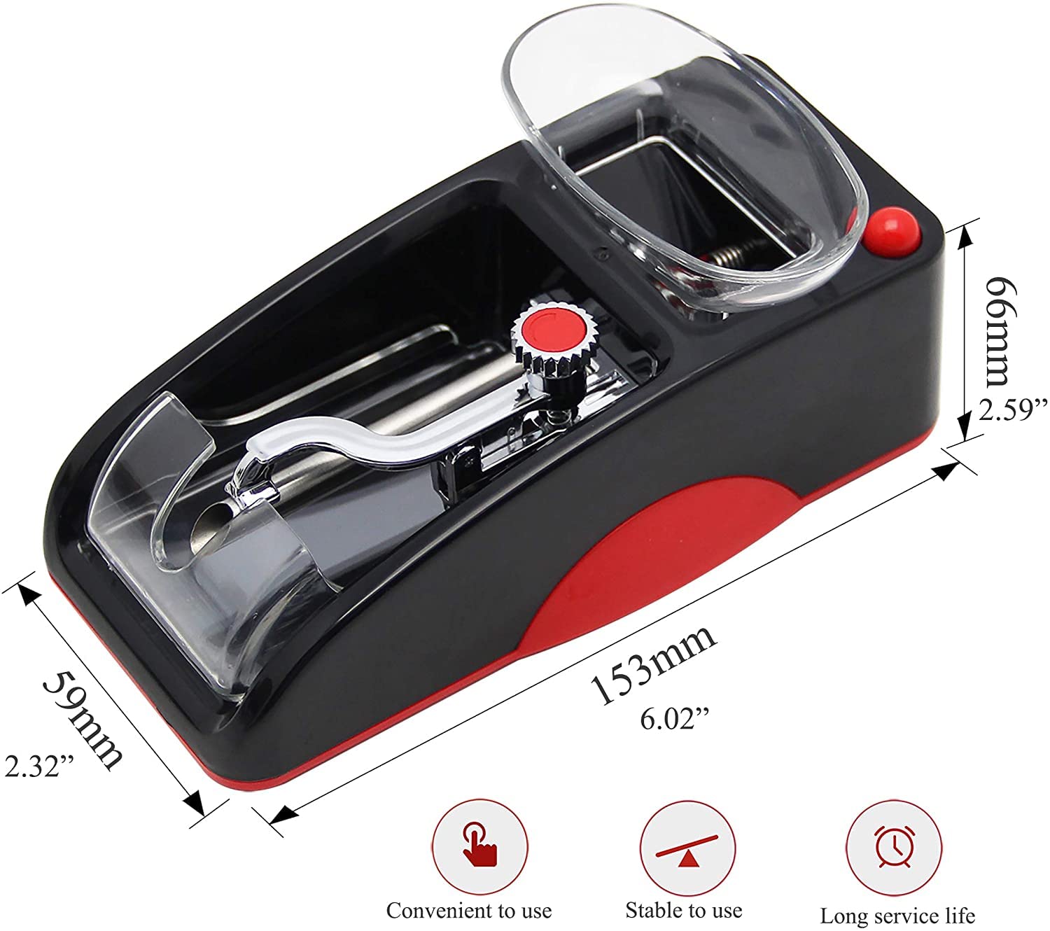 Electric Automatic Cigarette Rolling Machine - Tobacco Injector for DIY Cigarettes | Perfect for Home Use, Travel & Outdoor Smoking