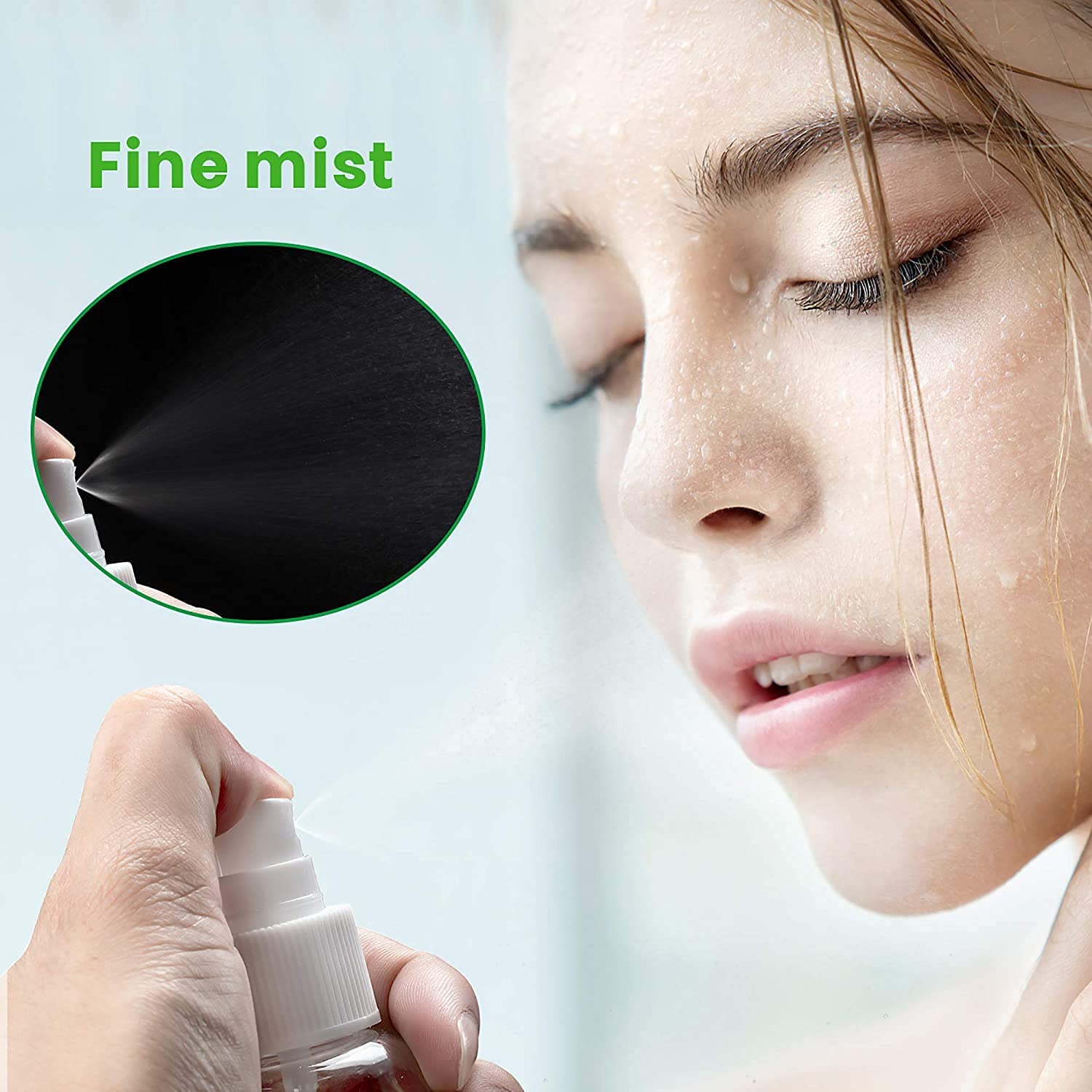 6 Pack 100ml Empty Fine Mist Spray Bottles - Refillable Mini Spray Bottles for Hair, Perfume, Cologne, Sanitizer & More | Travel, Home & Salon Use