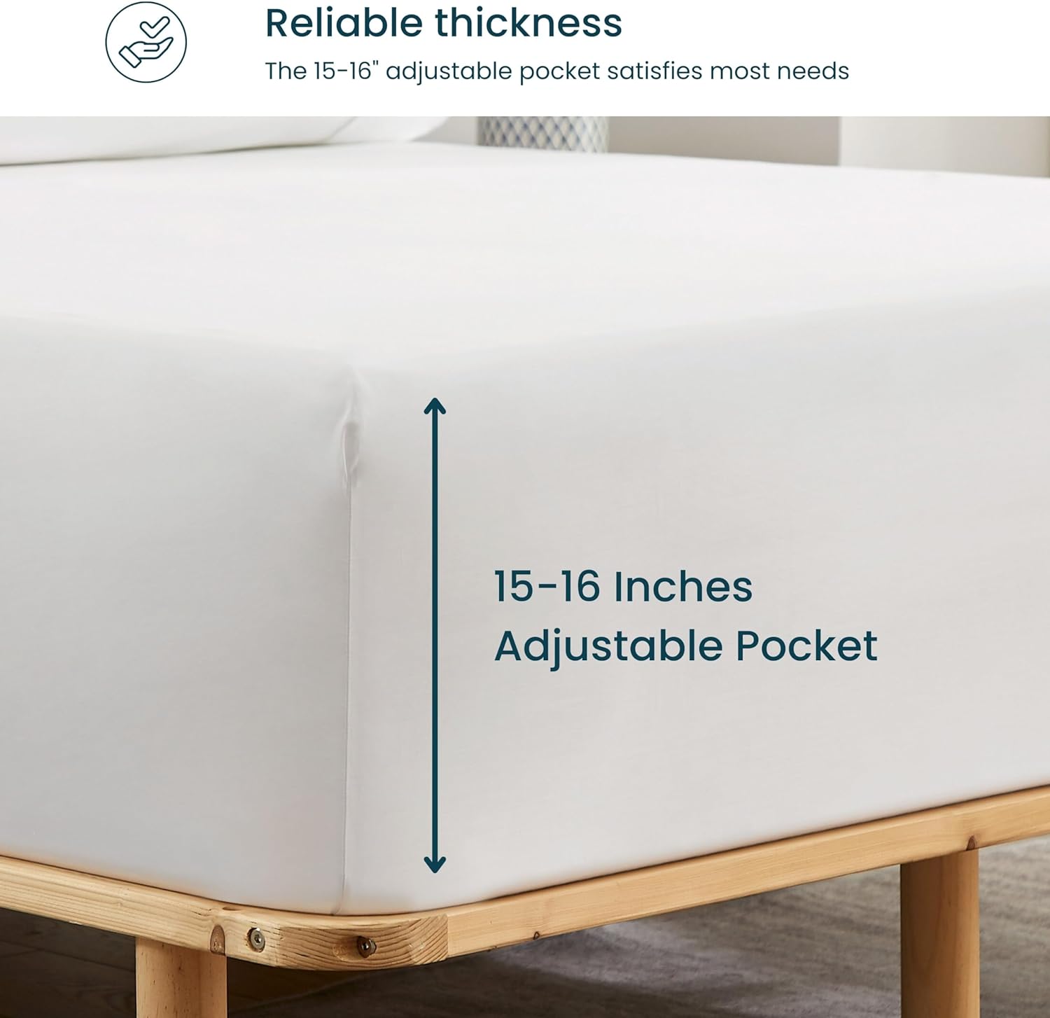 Soft & Breathable Fitted Sheet Only - Queen Size, Deep Pocket, Wrinkle-Free - Perfect for Bedrooms, Guest Rooms & Dormitories