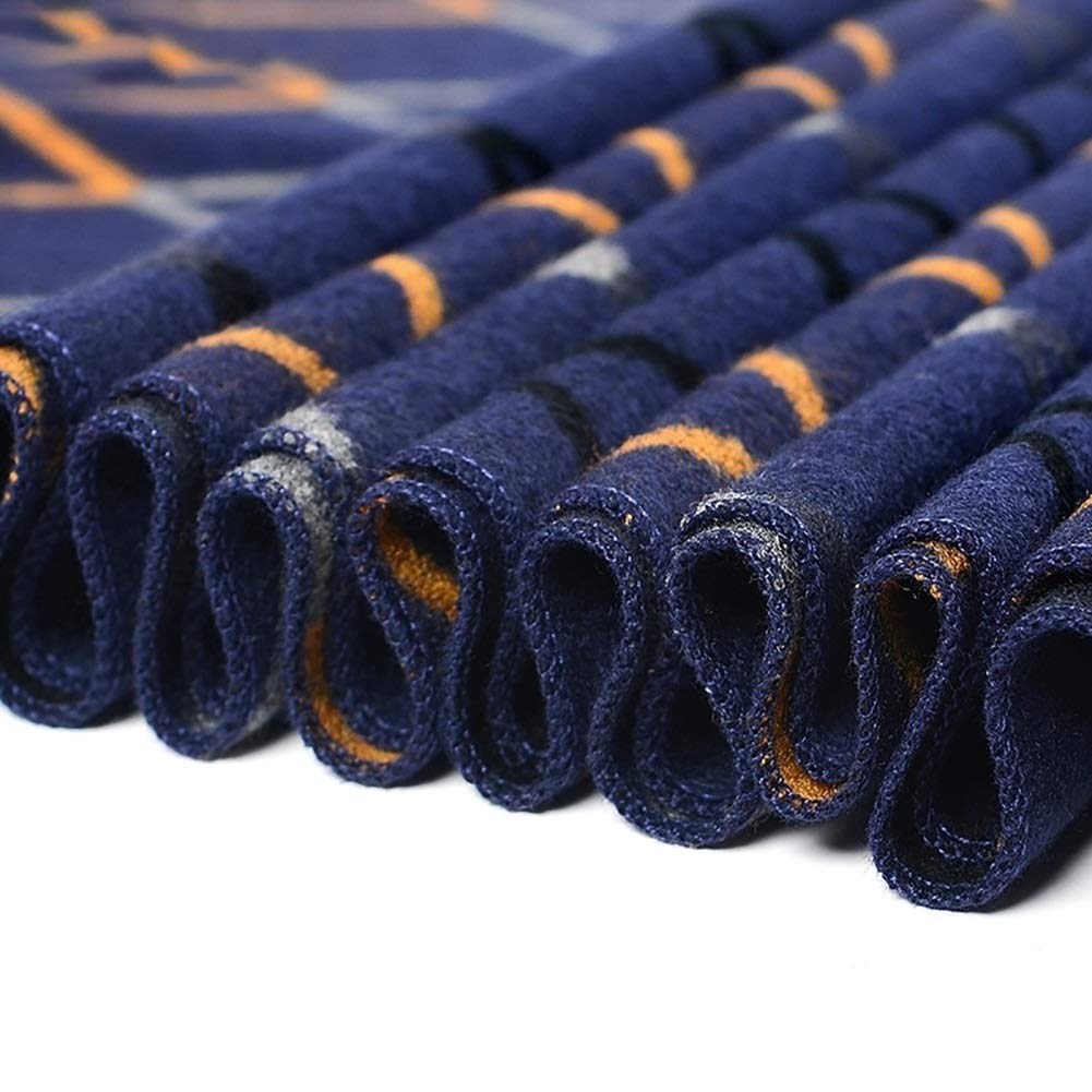 Premium Men's Winter Scarf - Soft Warm Cashmere Feel Long Neck Warmer for Him, Fashionable & Cozy - Perfect Gift for Boyfriend, Husband - Great for Outdoor Activities, Skiing, Snowboarding (Blue)