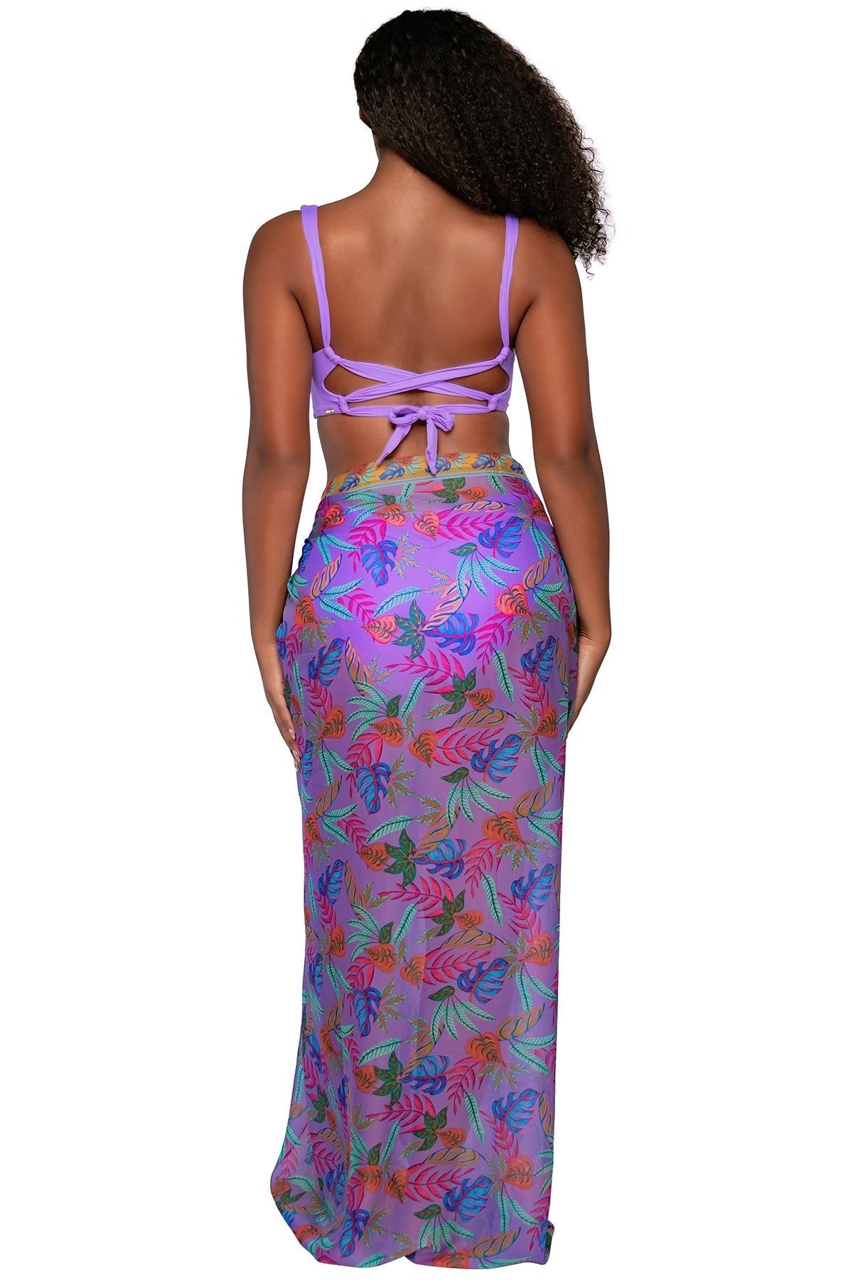 Beautiful Isla Bonita Sunset Paradise Beach Pareo Wrap - Tropical Vacation Cover-Up for Women, Poolside Lounging & Summer Beach Accessories