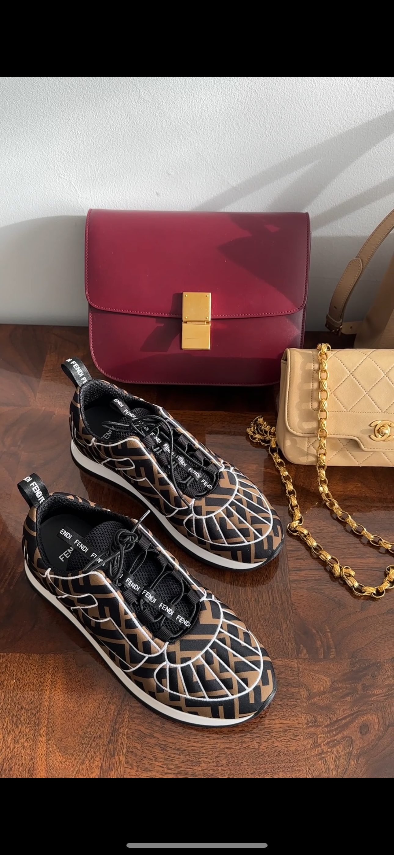 Celine Dark Burgundy Leather Medium Box Bag - Luxury Designer Handbag for Women | Perfect for Work, Travel & Evening Events