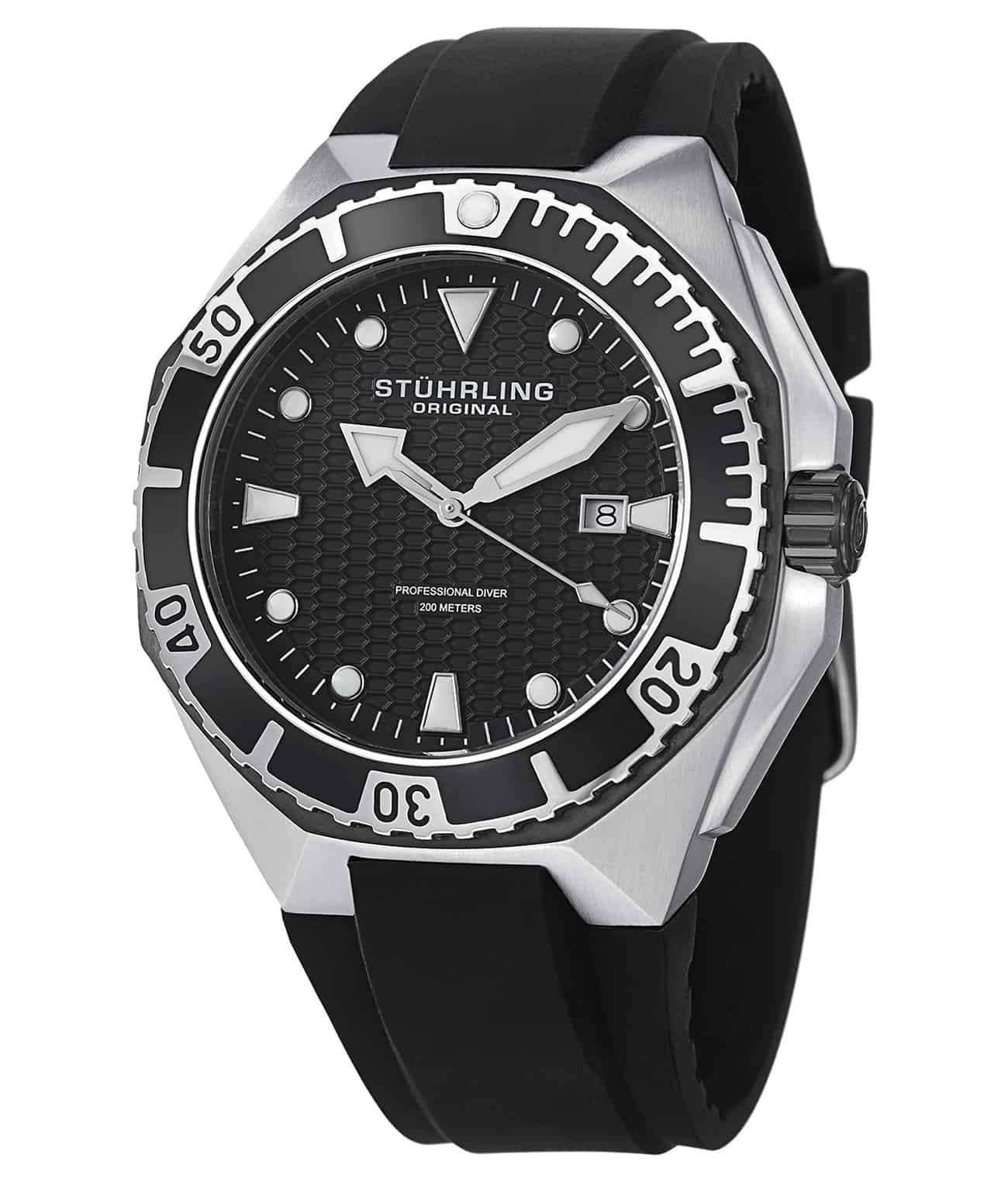 Gen Hex 823 Quartz 45mm Diver Watch - Waterproof Stainless Steel Men's Dive Watch for Swimming, Snorkeling & Water Sports